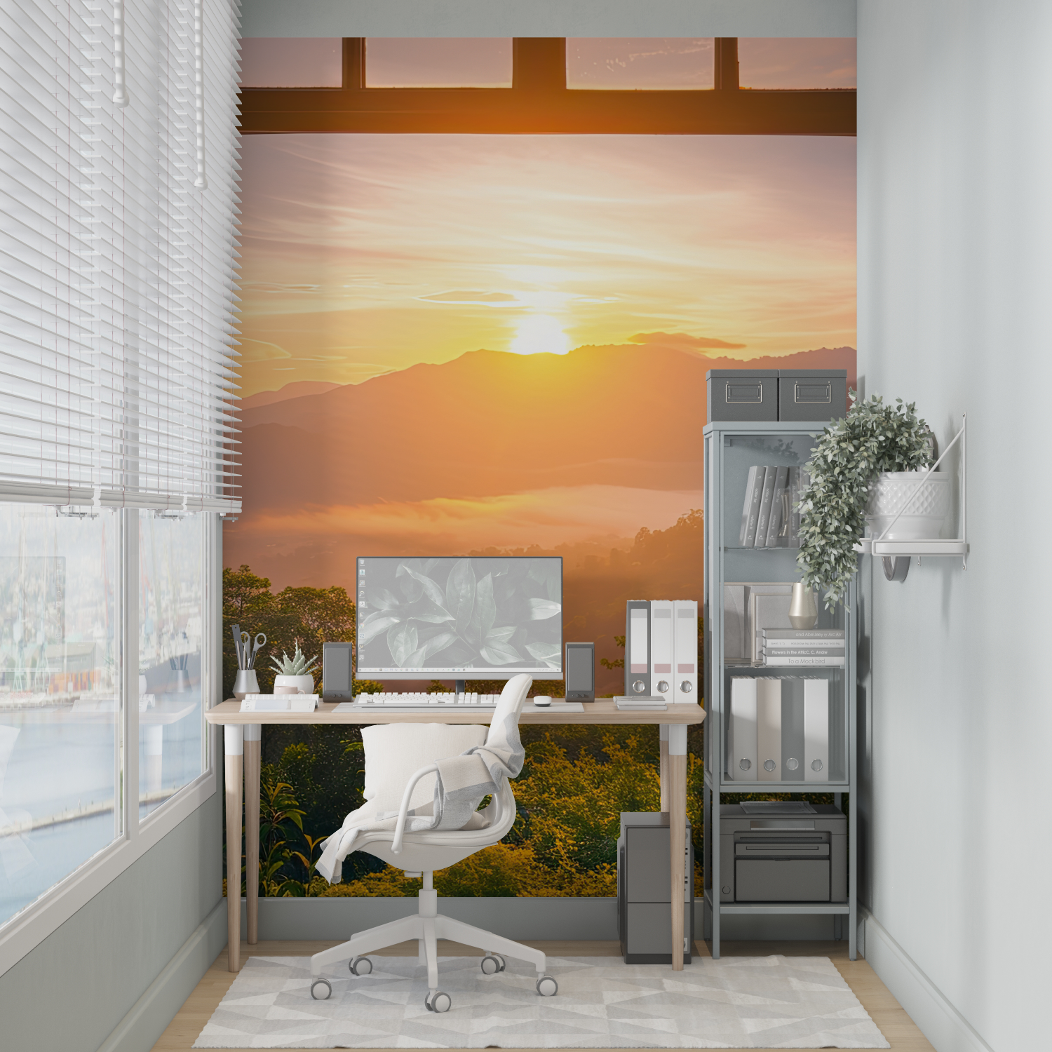 Tapete mit offenem Fenster | Wandtapete