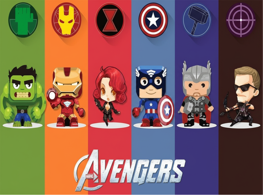 Mural Superhero Wallpaper Marvel in Color