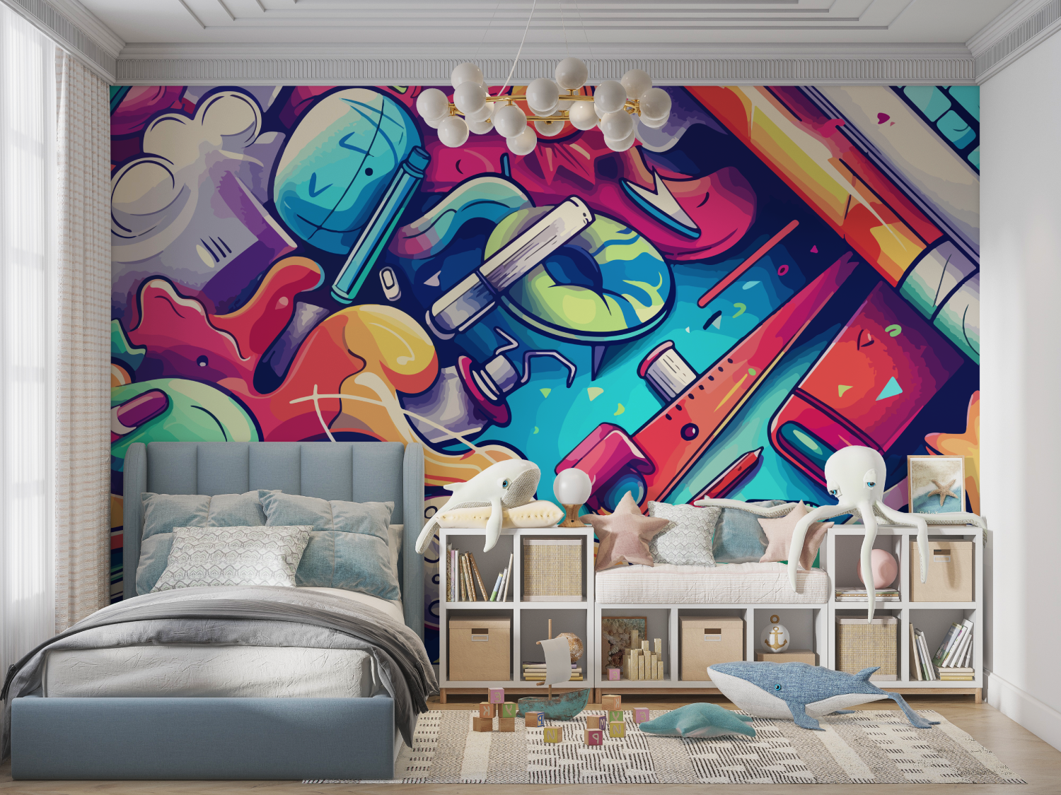 Teen Art Graffiti Design Wallpaper | Murals Wallpaper