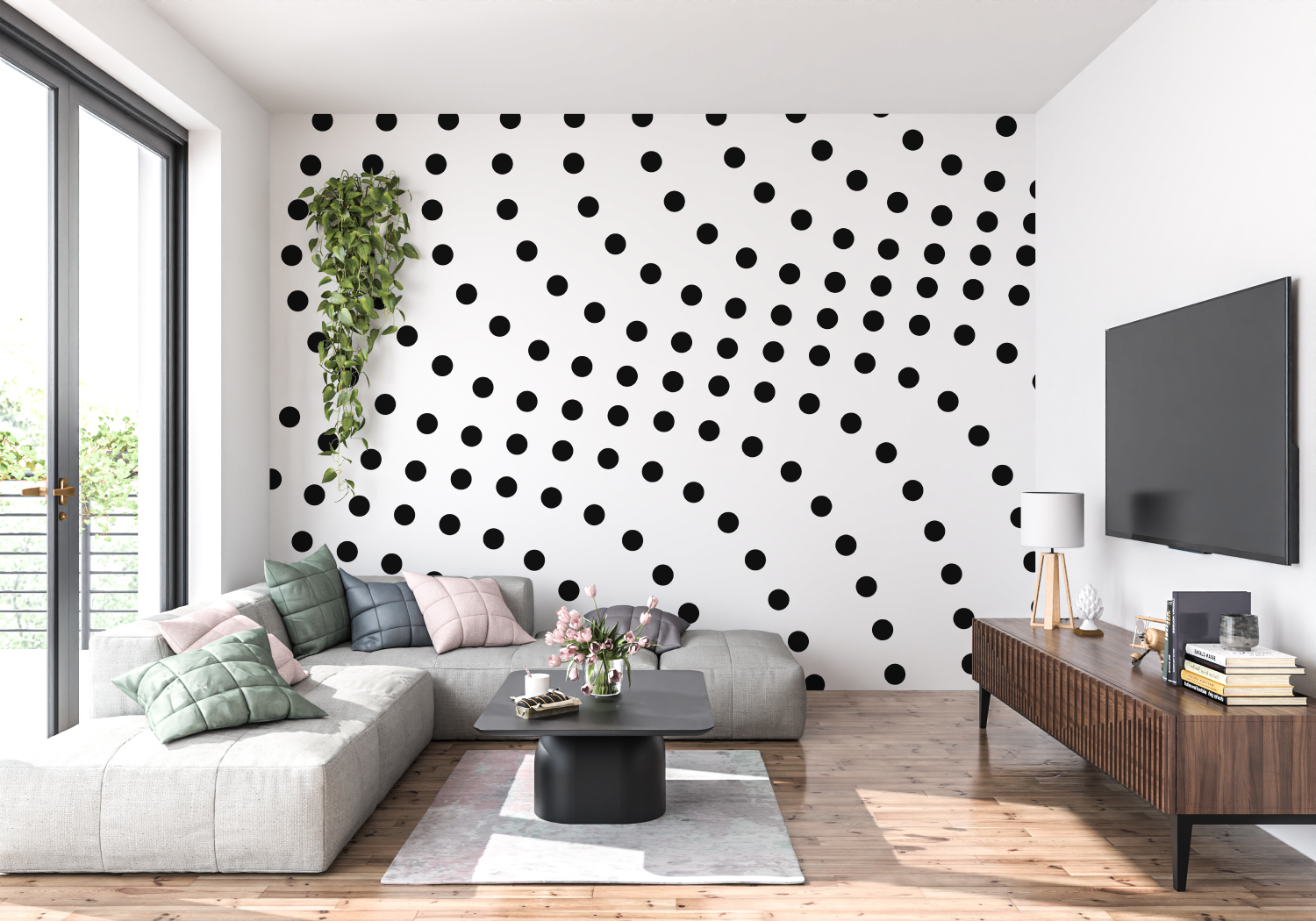 Black Background Flower Wallpaper | Murals Wallpaper