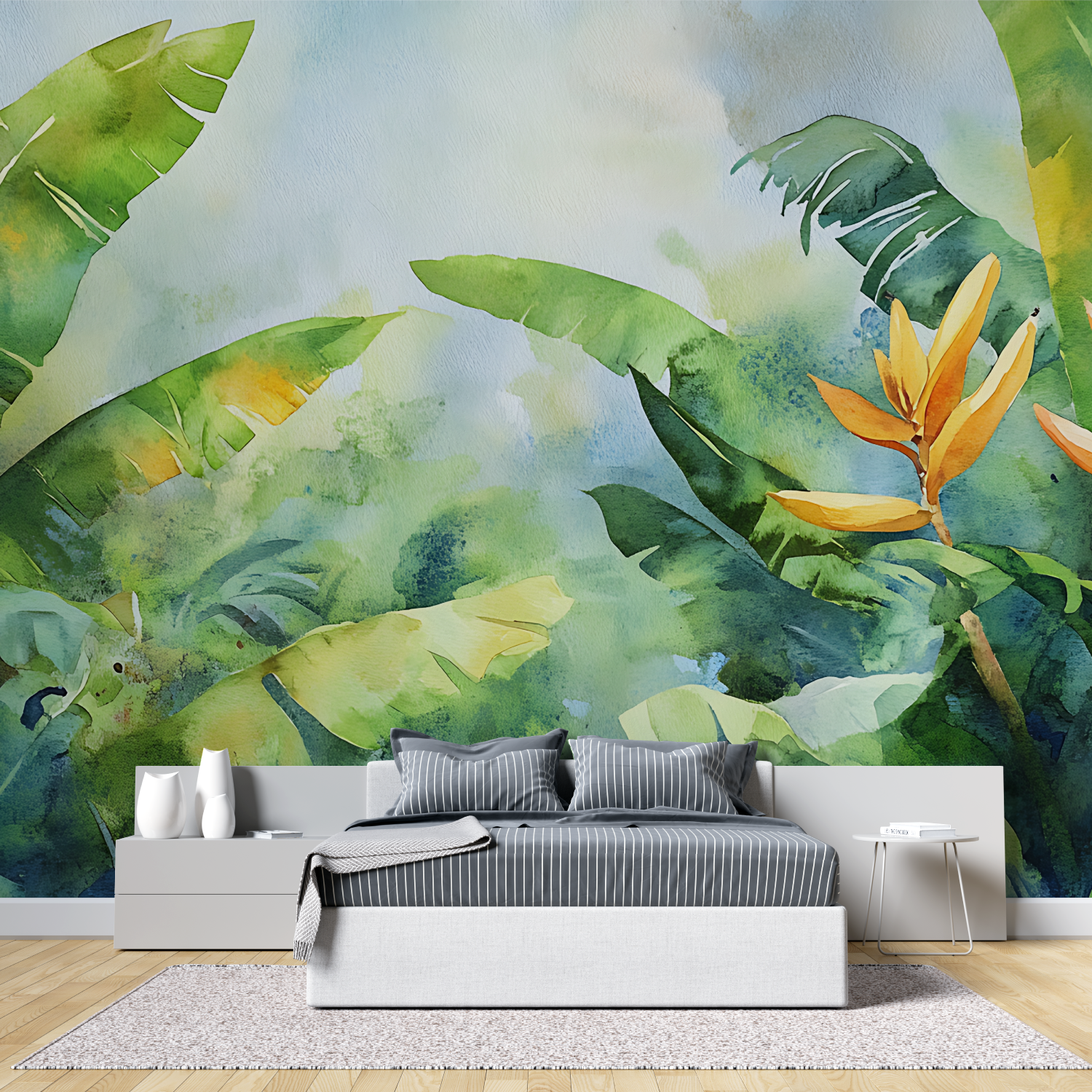 Tropical Jungle Watercolor Wallpaper | Murals Wallpaper