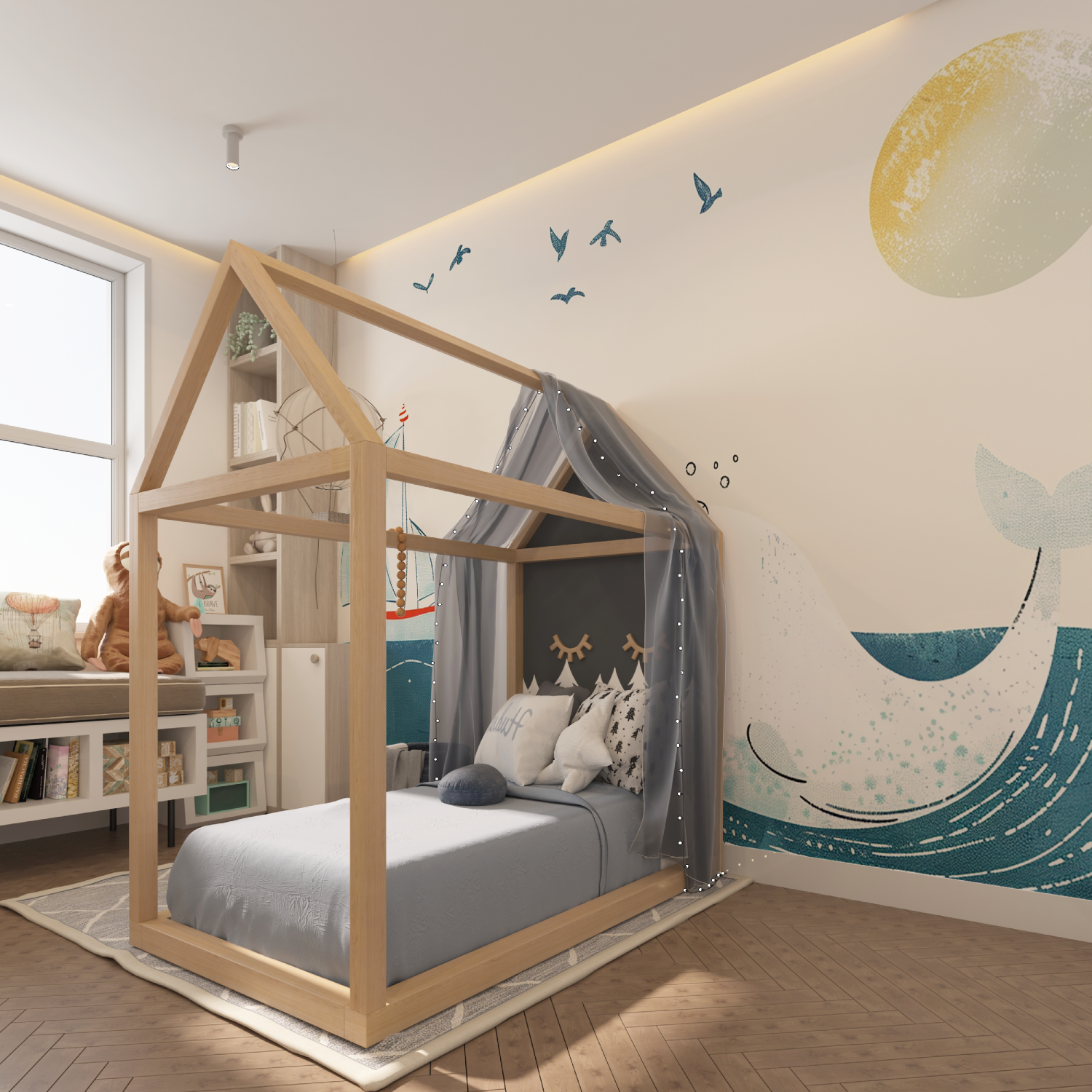 Navy Themed Wallpaper for Kids | Murals Wallpaper