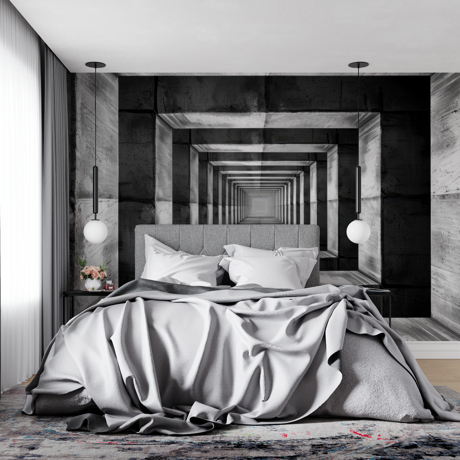 Industrial Style Faux 3D Wallpaper | Murals Wallpaper