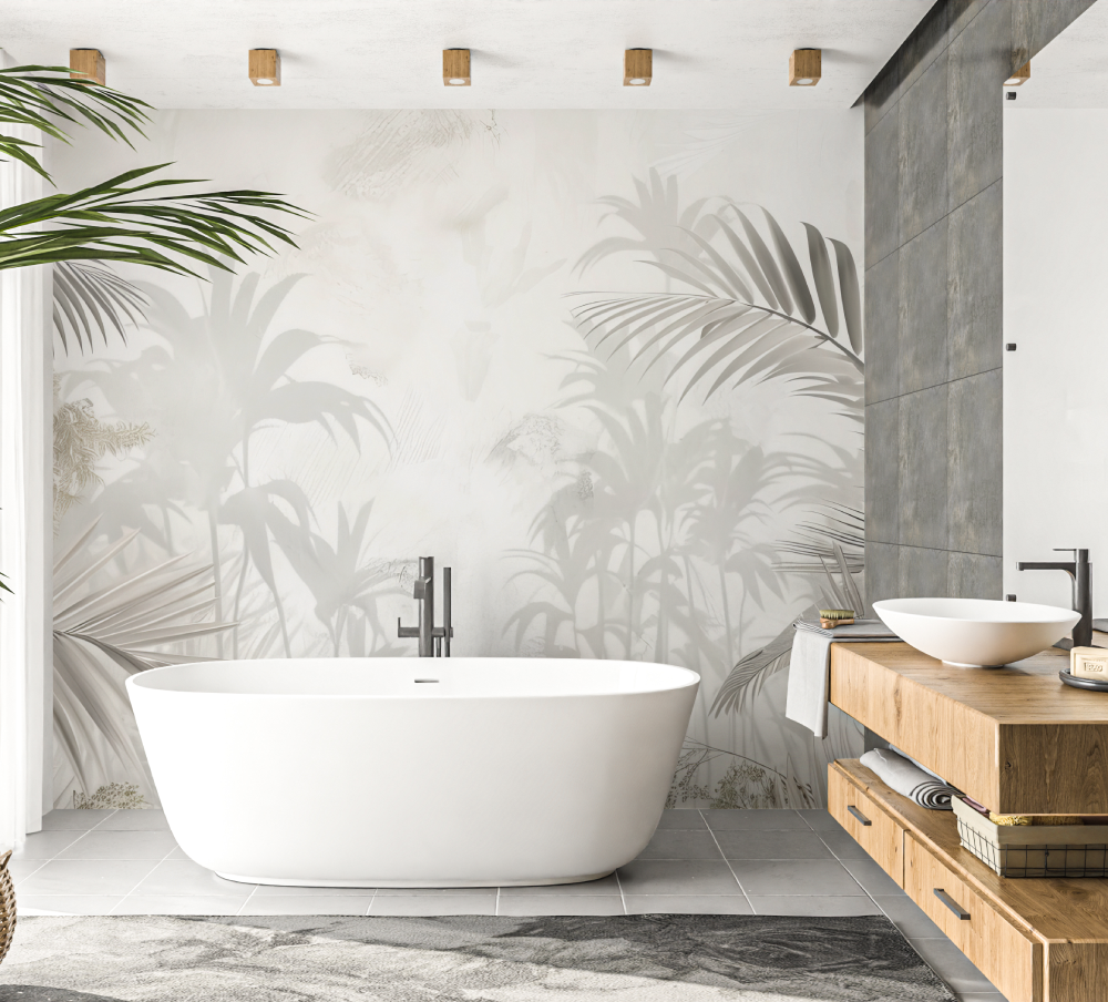 Jungle Design Bathroom Wallpaper | Murals Wallpaper