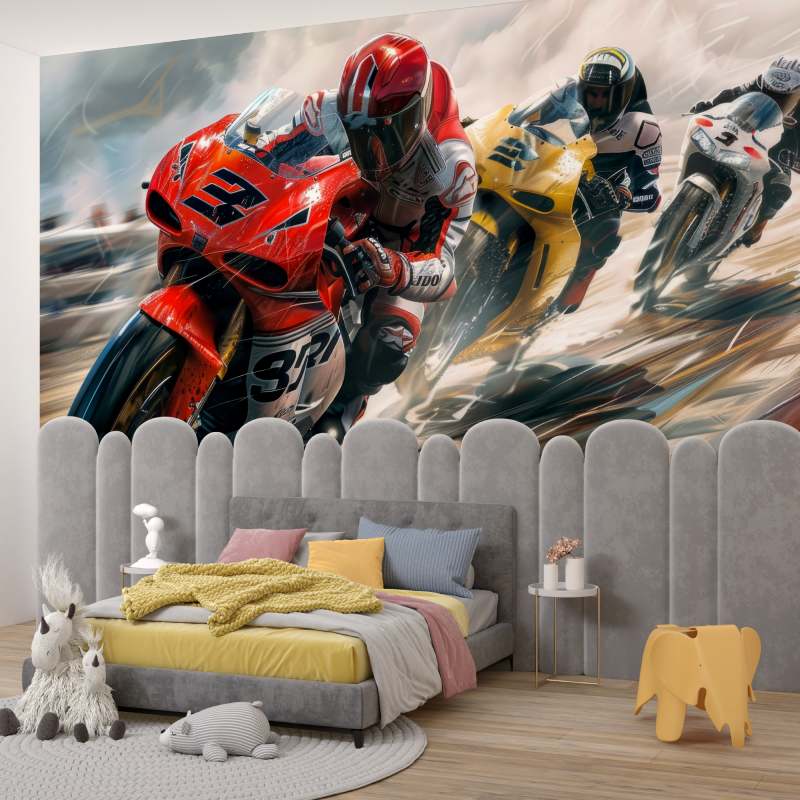 Motorcycle Racing Wallpaper Teen Room | Murals Wallpaper