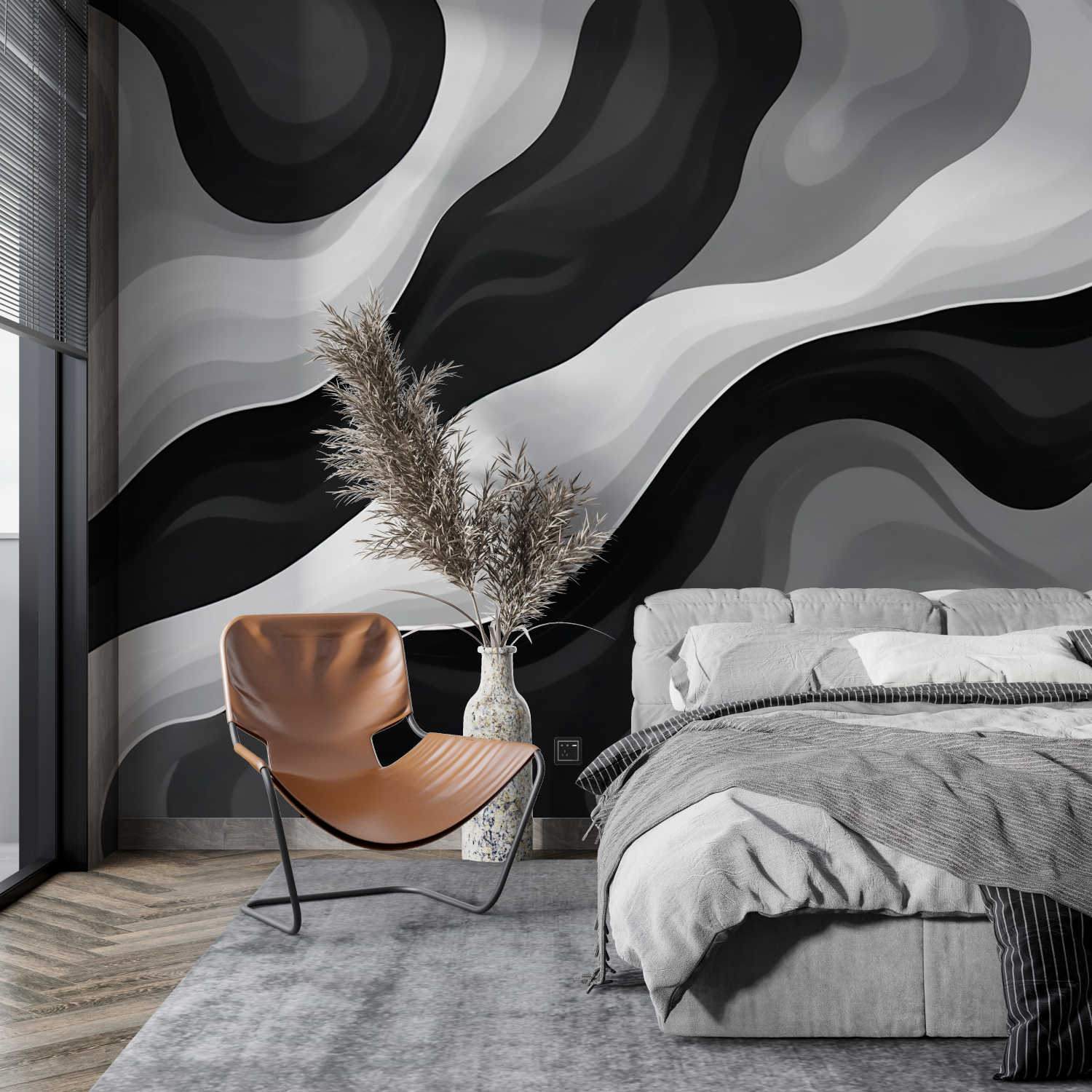 Gray White Black Wallpaper | Murals Wallpaper