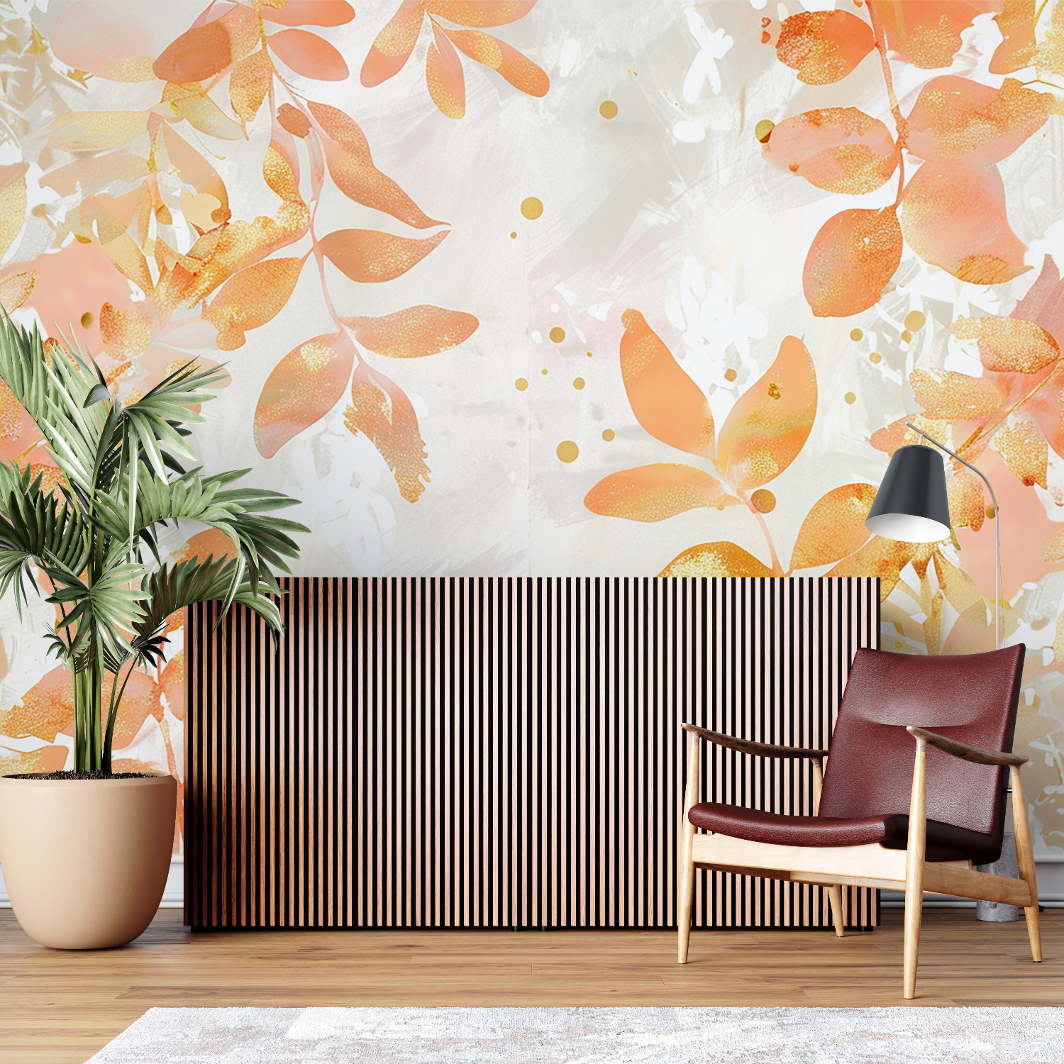 Pink Orange Gold Wallpaper | Murals Wallpaper