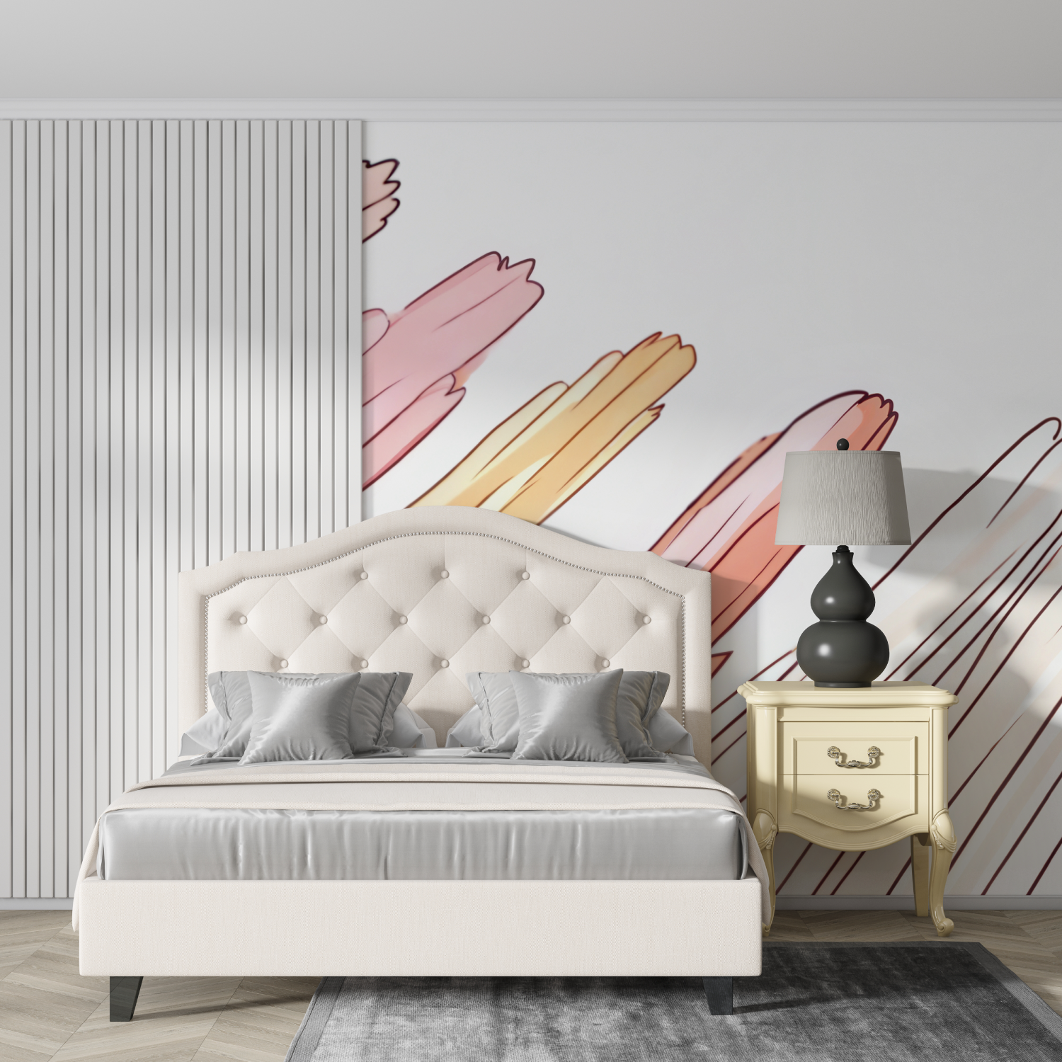 Watercolor Abstract Lines Wallpaper | Murals Wallpaper