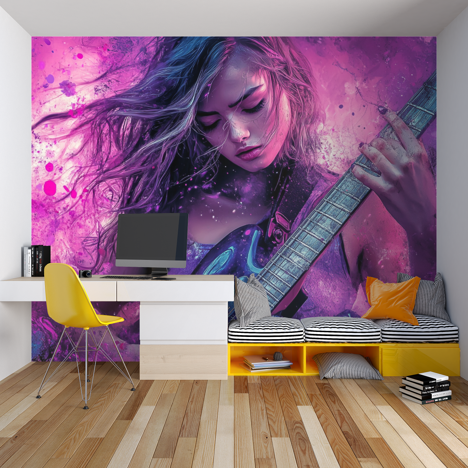 Pink Girl Graffiti Wallpaper | Murals Wallpaper