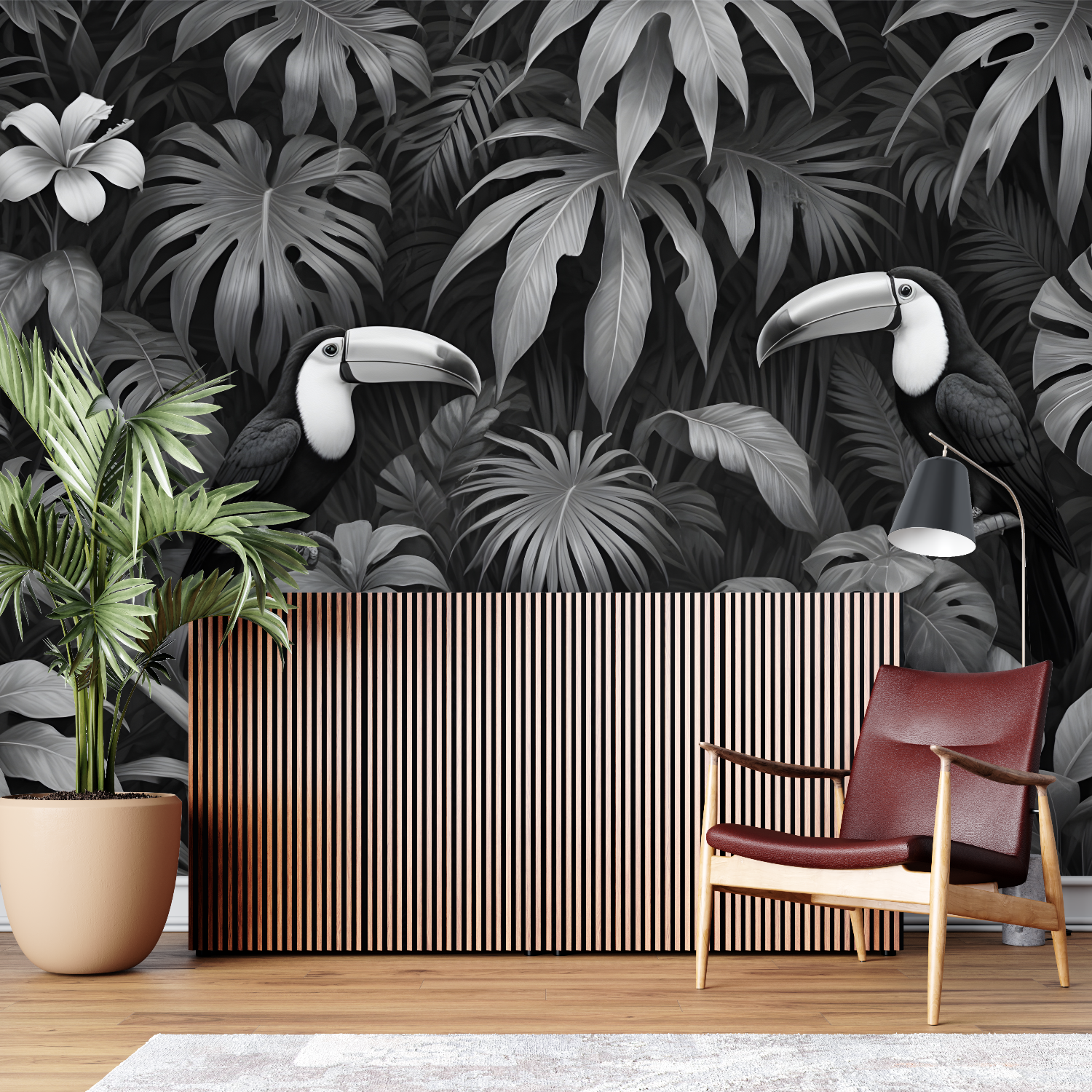Trendy Black Wallpaper | Murals Wallpaper