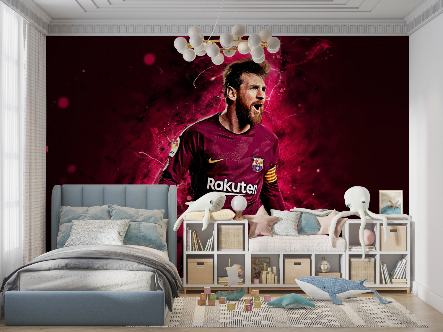 Messi Red Superstar Wallpaper | Murals Wallpaper