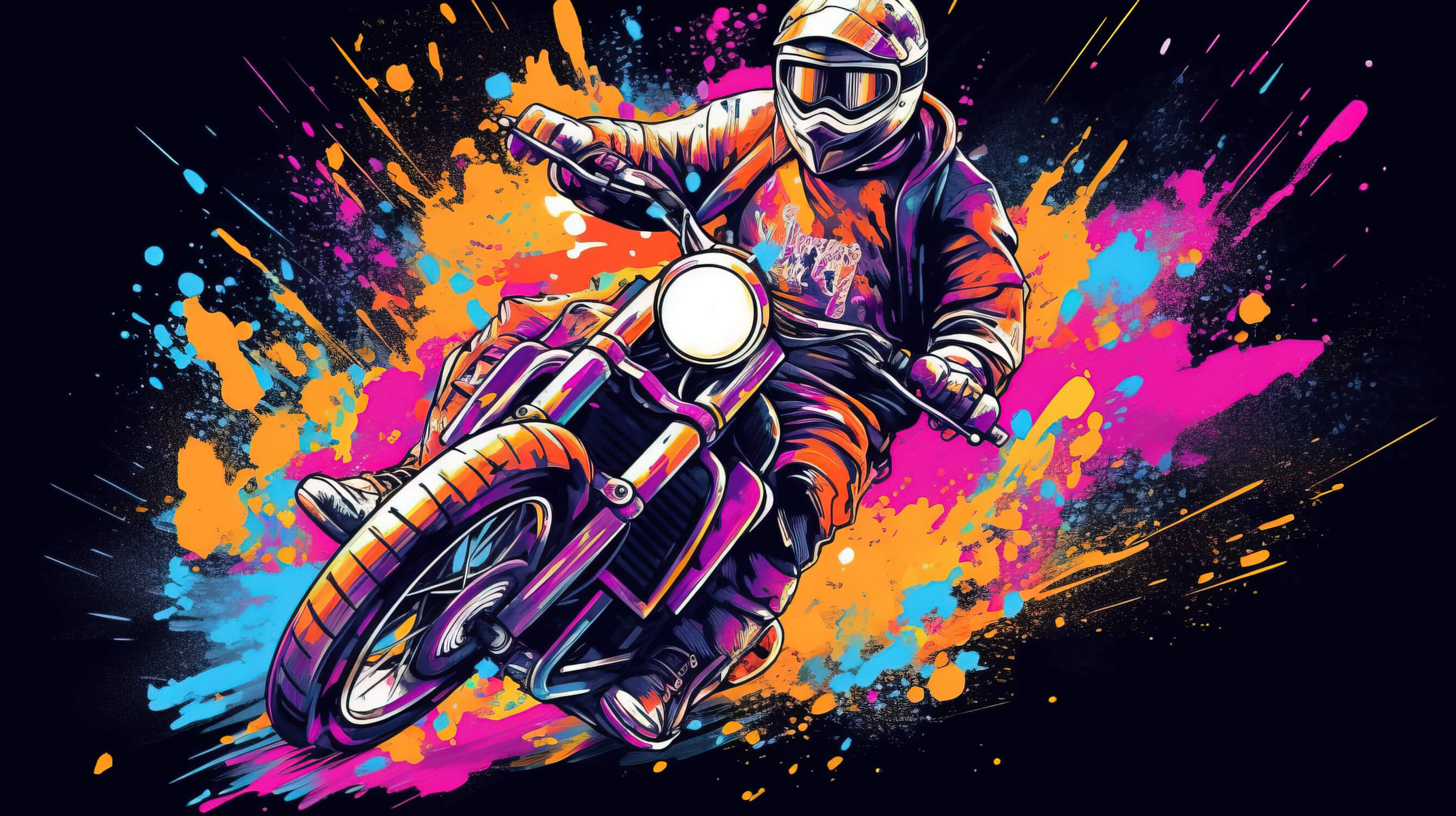 Motorcycle Graffiti Bedroom Wallpaper | Murals Wallpaper