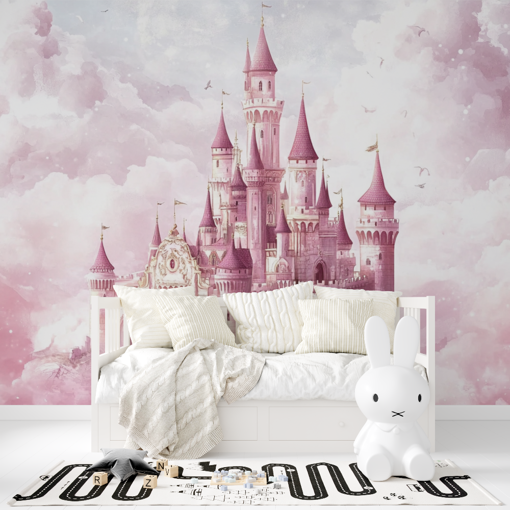 Princess Castle Pink Wallpaper | Murals Wallpaper