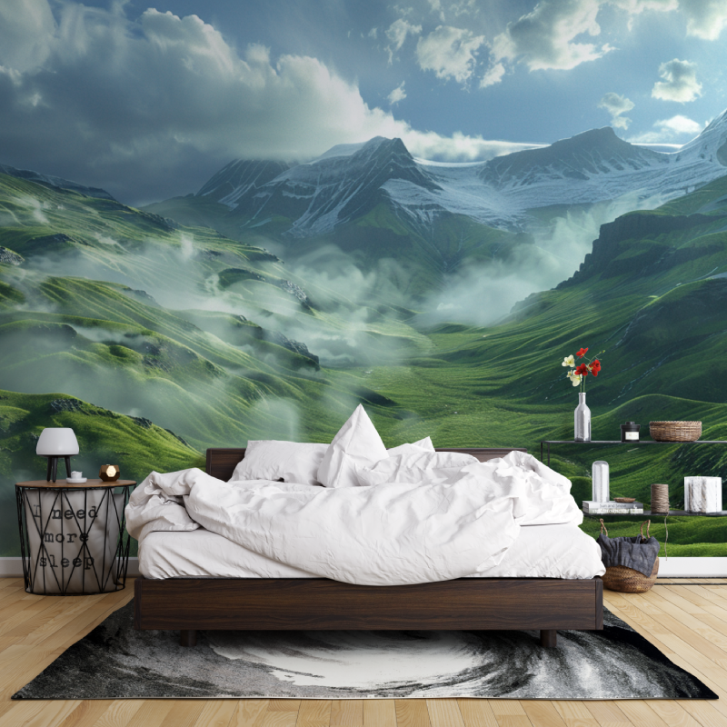 3D Berg Wandbild Tapete | Wandbilder Tapete