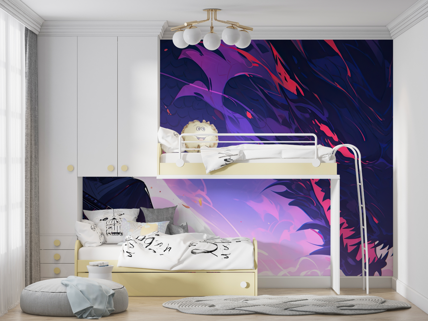 Purple Dragon Anime Wallpaper | Murals Wallpaper