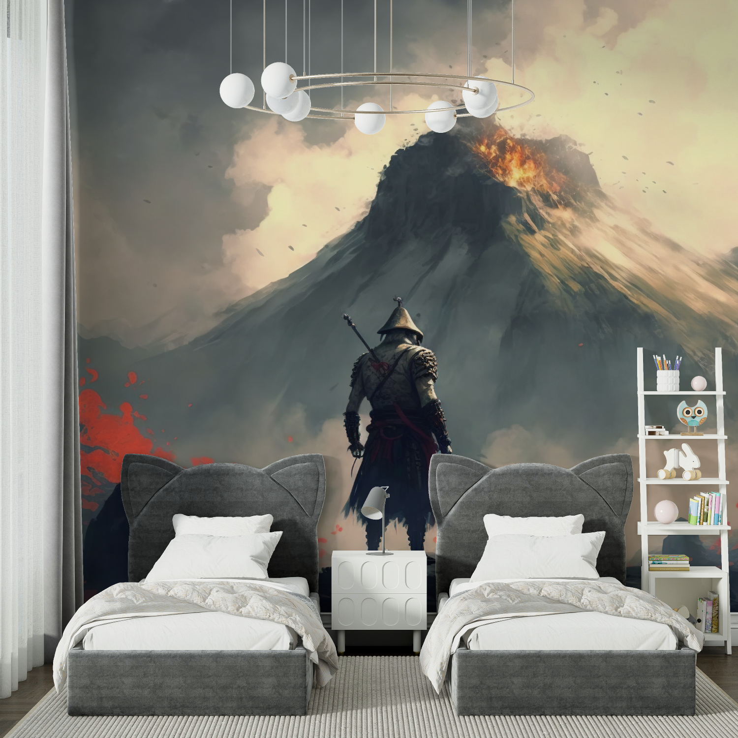 Samurai and Mountain Wallpaper | Murals Wallpaper