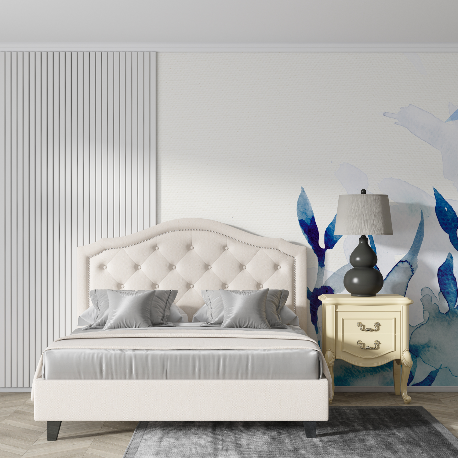 Watercolor Blue Natural Wallpaper | Murals Wallpaper