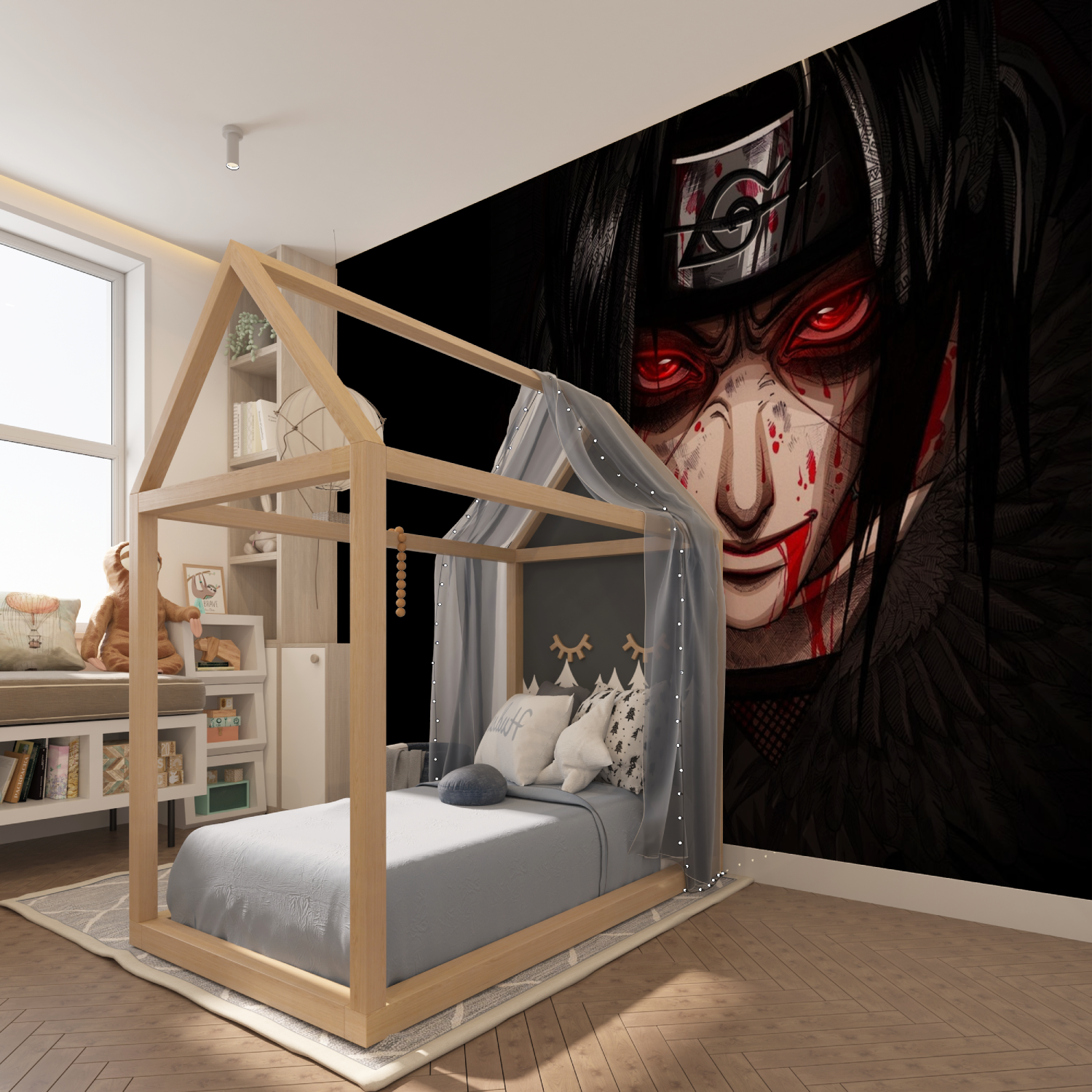 Naruto Uchiha Red Wallpaper | Murals Wallpaper