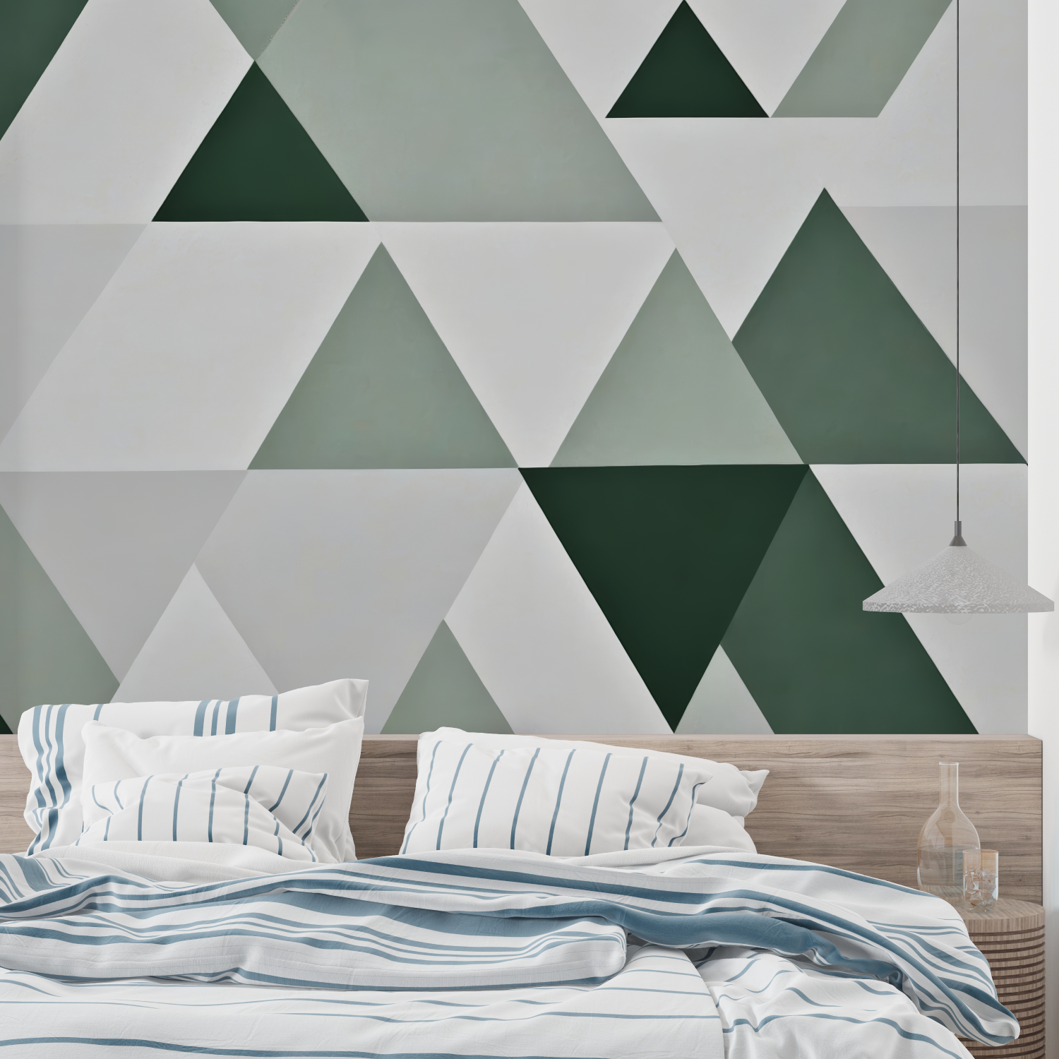 Geometric Pattern Green Wallpaper | Murals Wallpaper