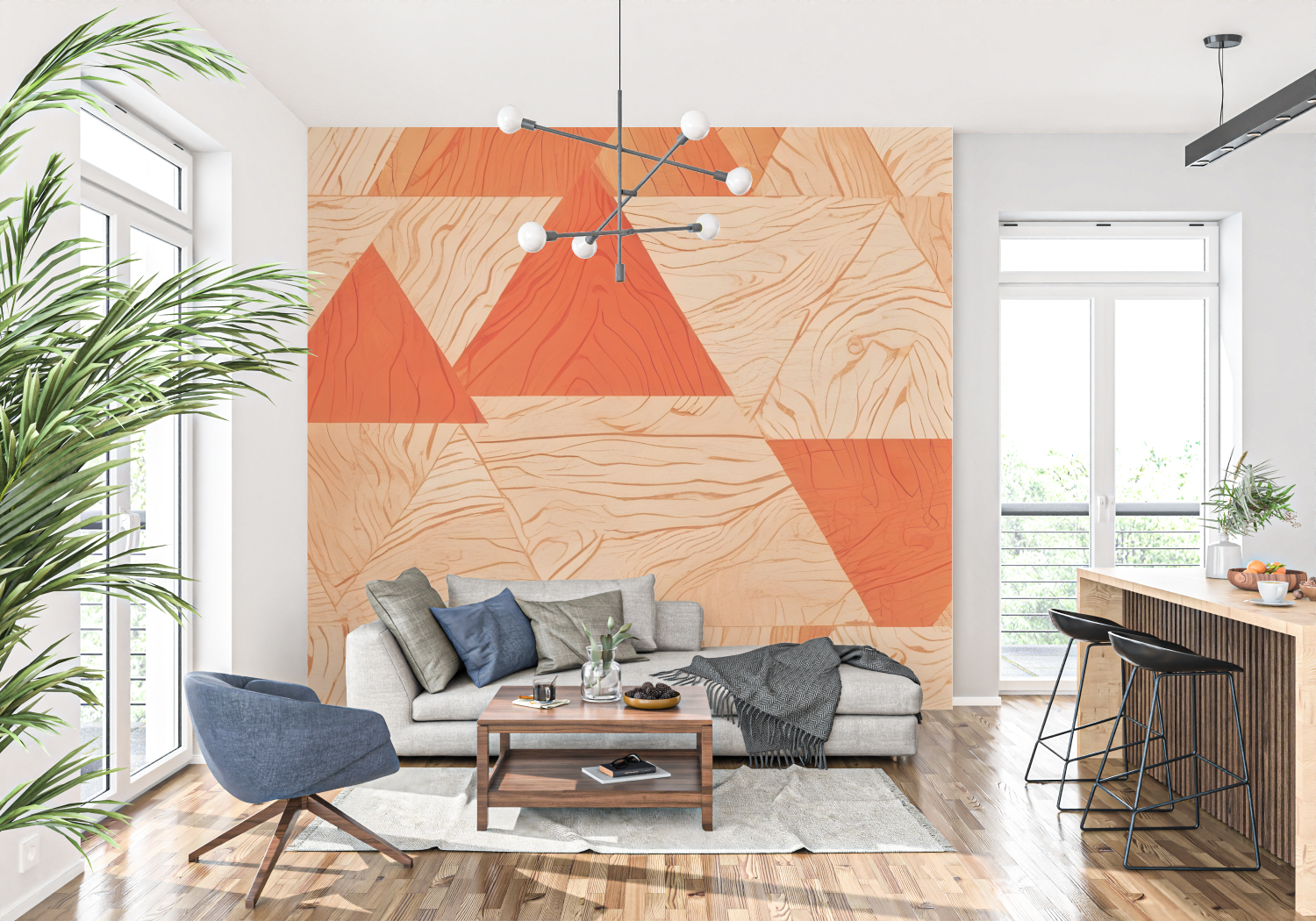 Orange Pattern Wallpaper | Murals Wallpaper