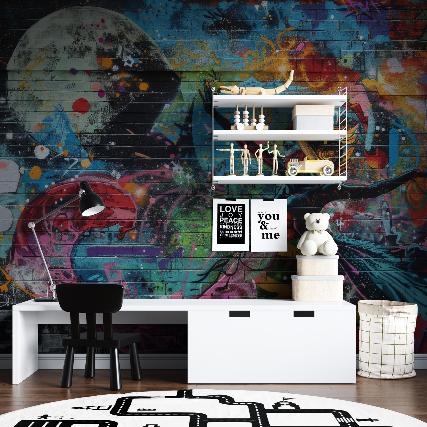 Graffiti Brick Wall Teen Wallpaper | Murals Wallpaper