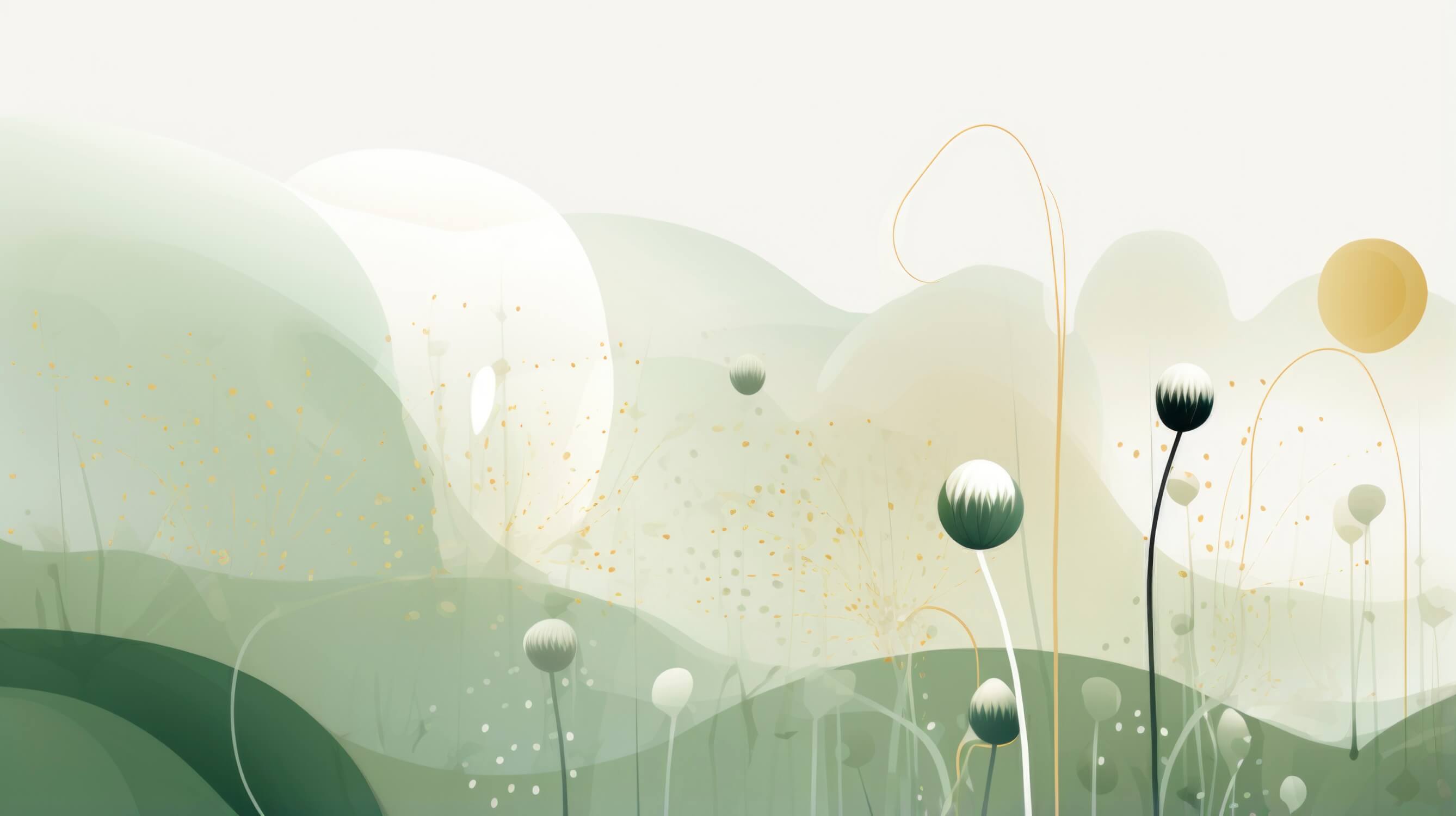 Watercolor Nature Green Wallpaper | Murals Wallpaper