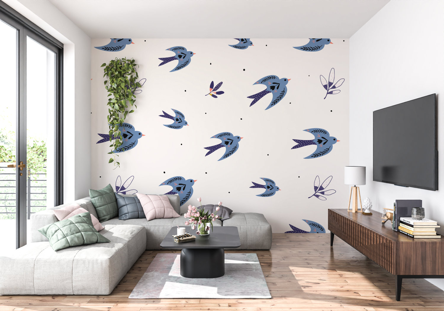 Blue Bird Wallpaper | Murals Wallpaper