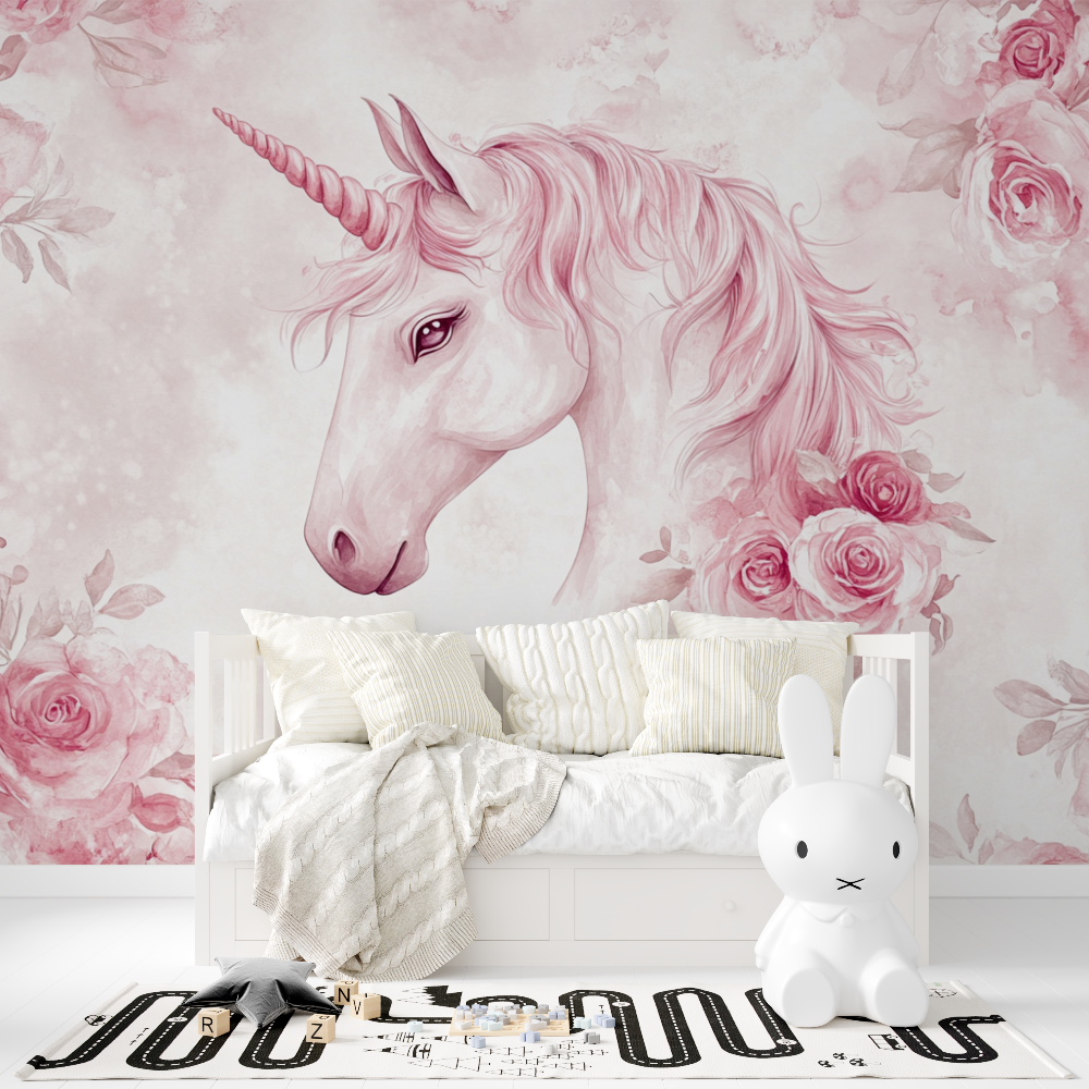 Pink Unicorn Wallpaper | Murals Wallpaper