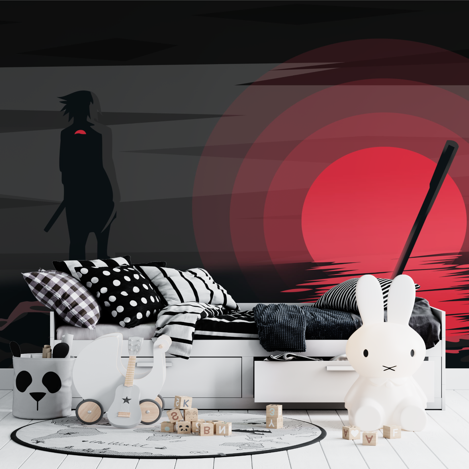 Naruto Black and Red Wallpaper | Murals Wallpaper