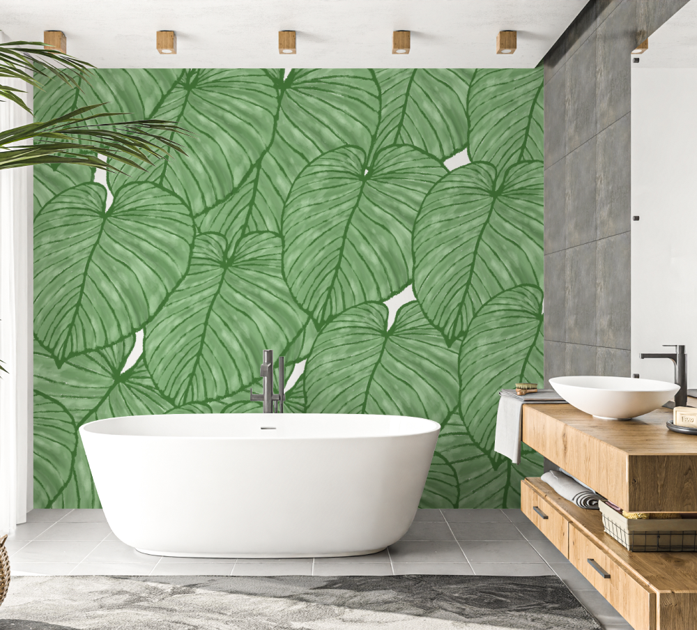 Green Bathroom Wallpaper | Murals Wallpaper