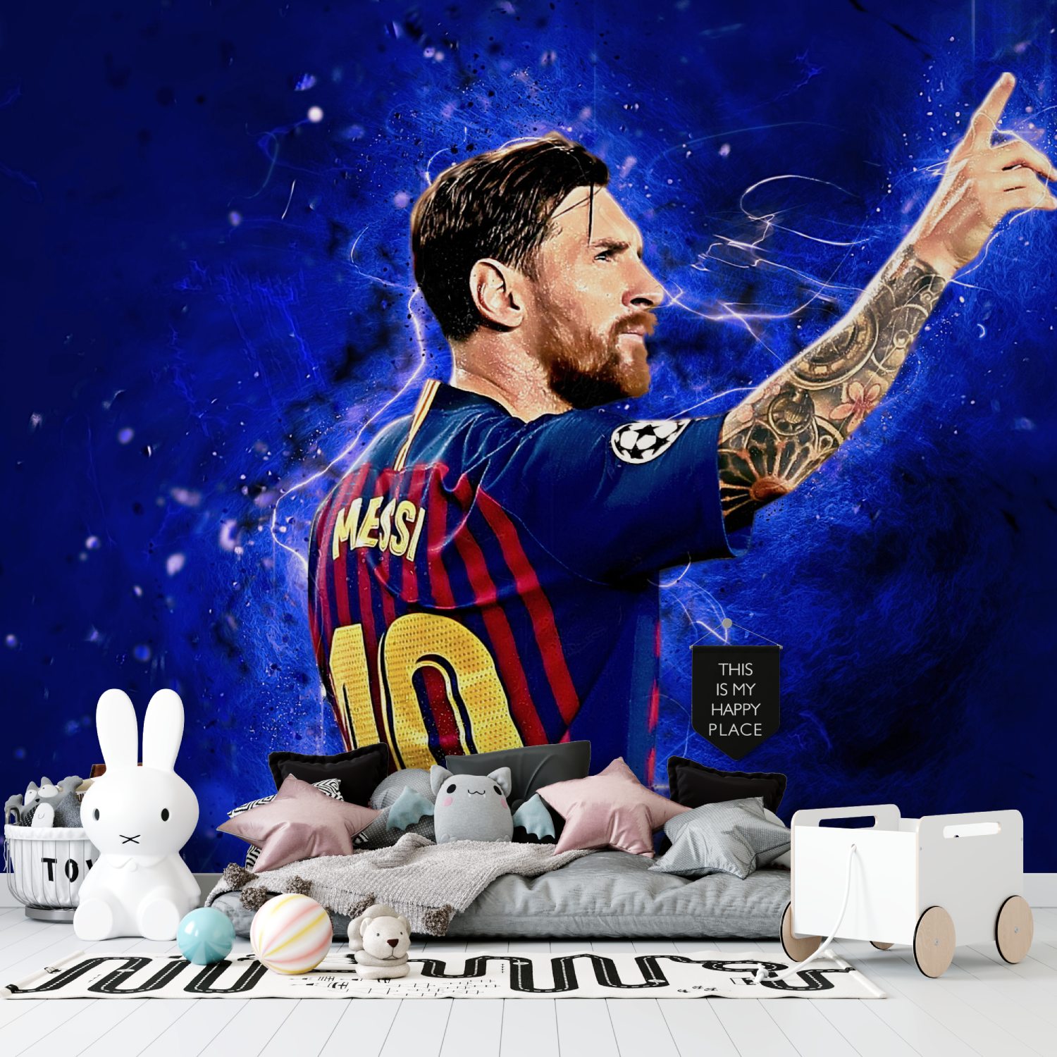 Messi Blue Wallpaper | Murals Wallpaper