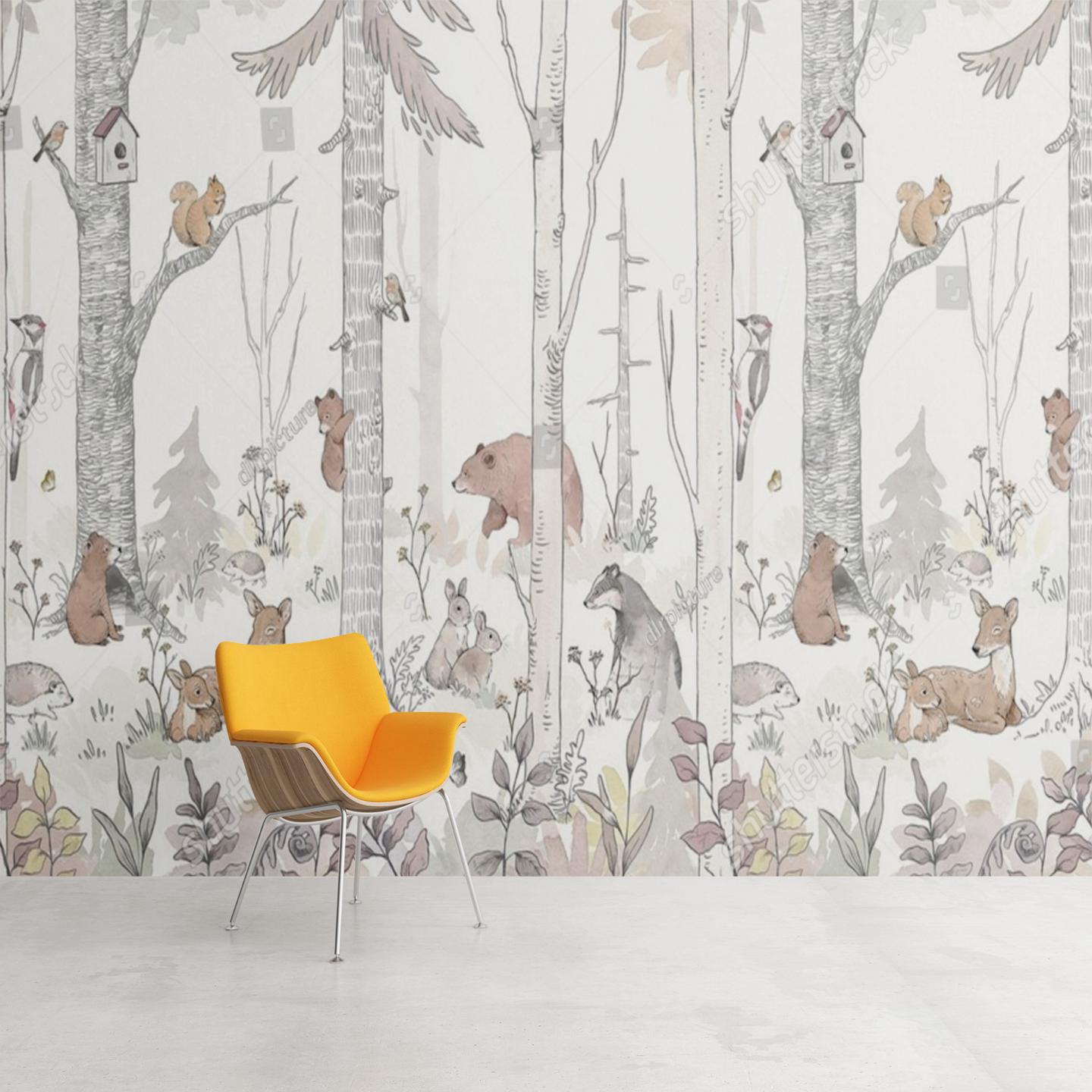 Animal Wallpaper<br/> Forest Woodland Ambiance | Murals Wallpaper