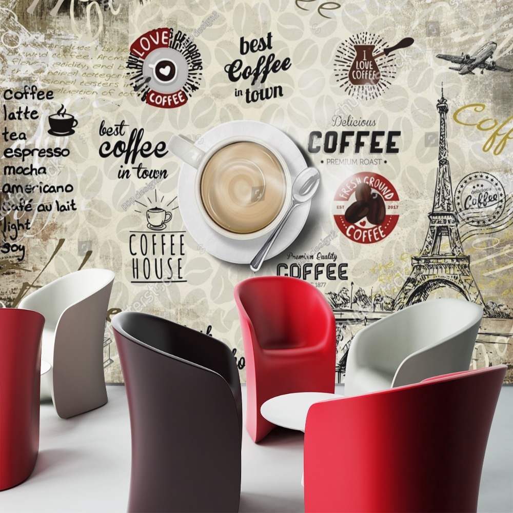 Paris Café-Tapete | Wandtapete