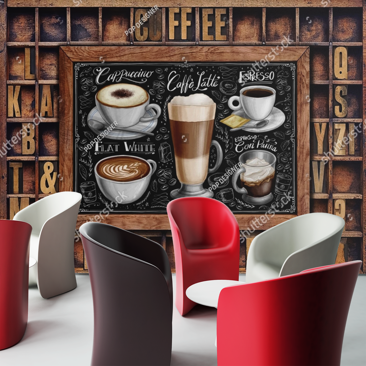 Tapete für die Kaffeeecke | Wandtapete