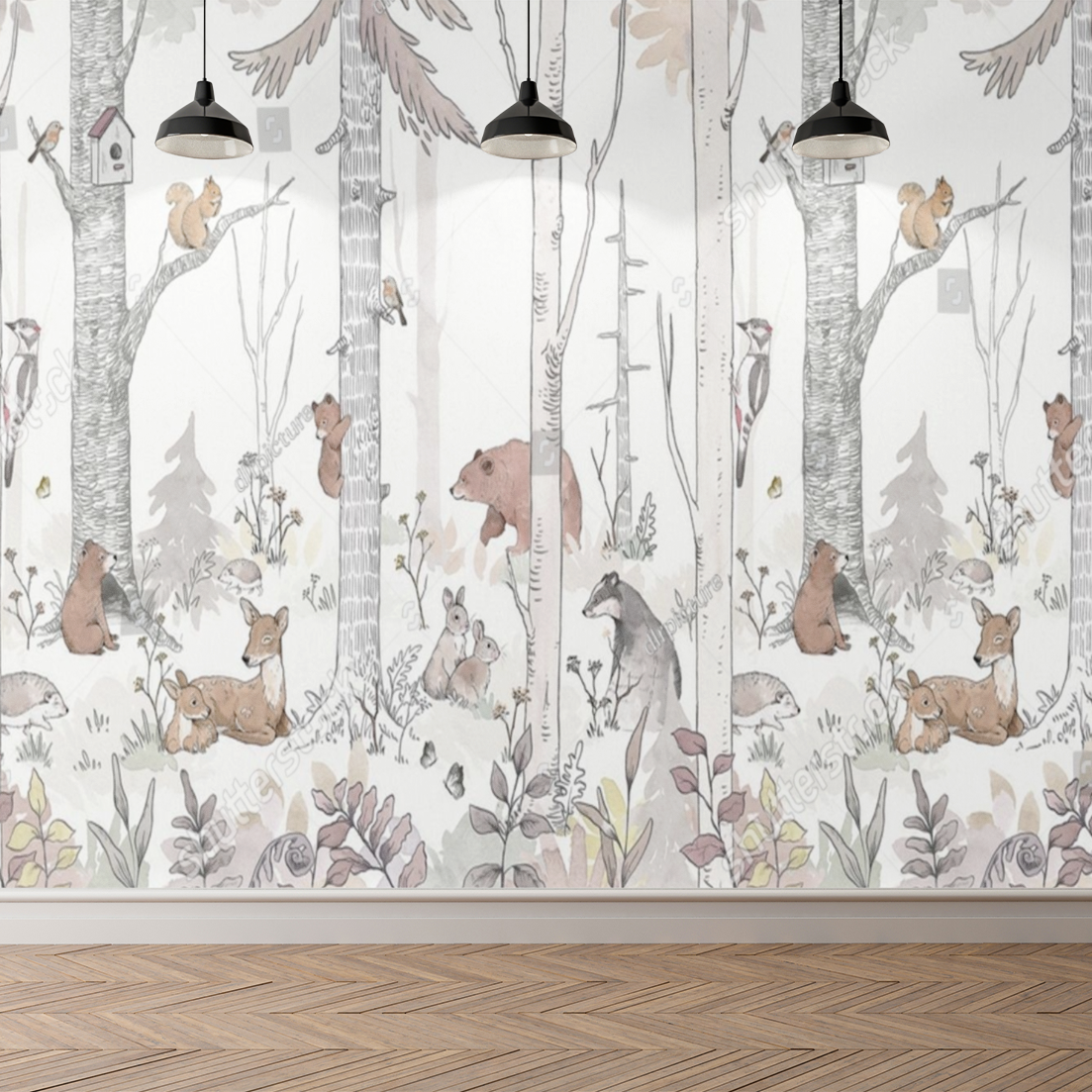 Animal Wallpaper<br/> Forest Woodland Ambiance | Murals Wallpaper