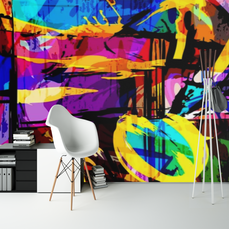 Yellow Is Beautiful Graffiti Wallpaper | Murals Wallpaper