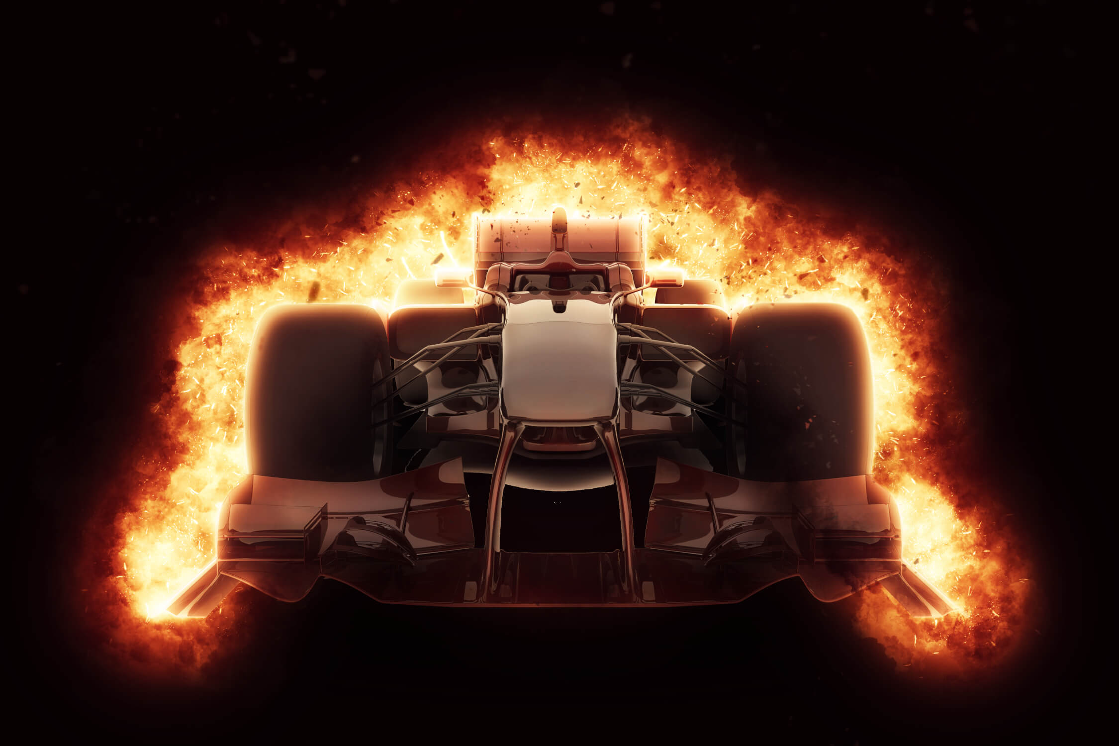 Formula 1 Fire Wallpaper | Murals Wallpaper