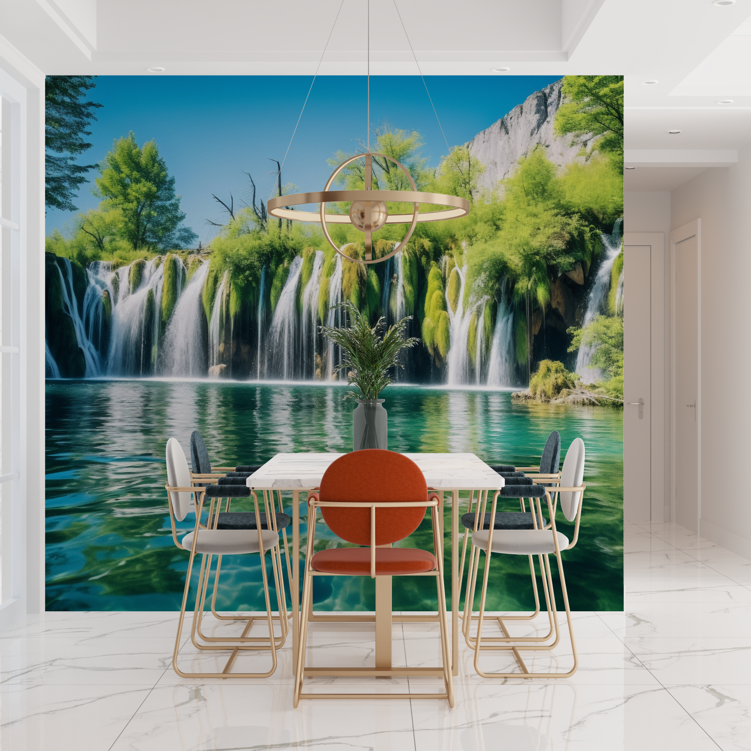 Zenitude Wasserfall-Tapete | Wandtapete