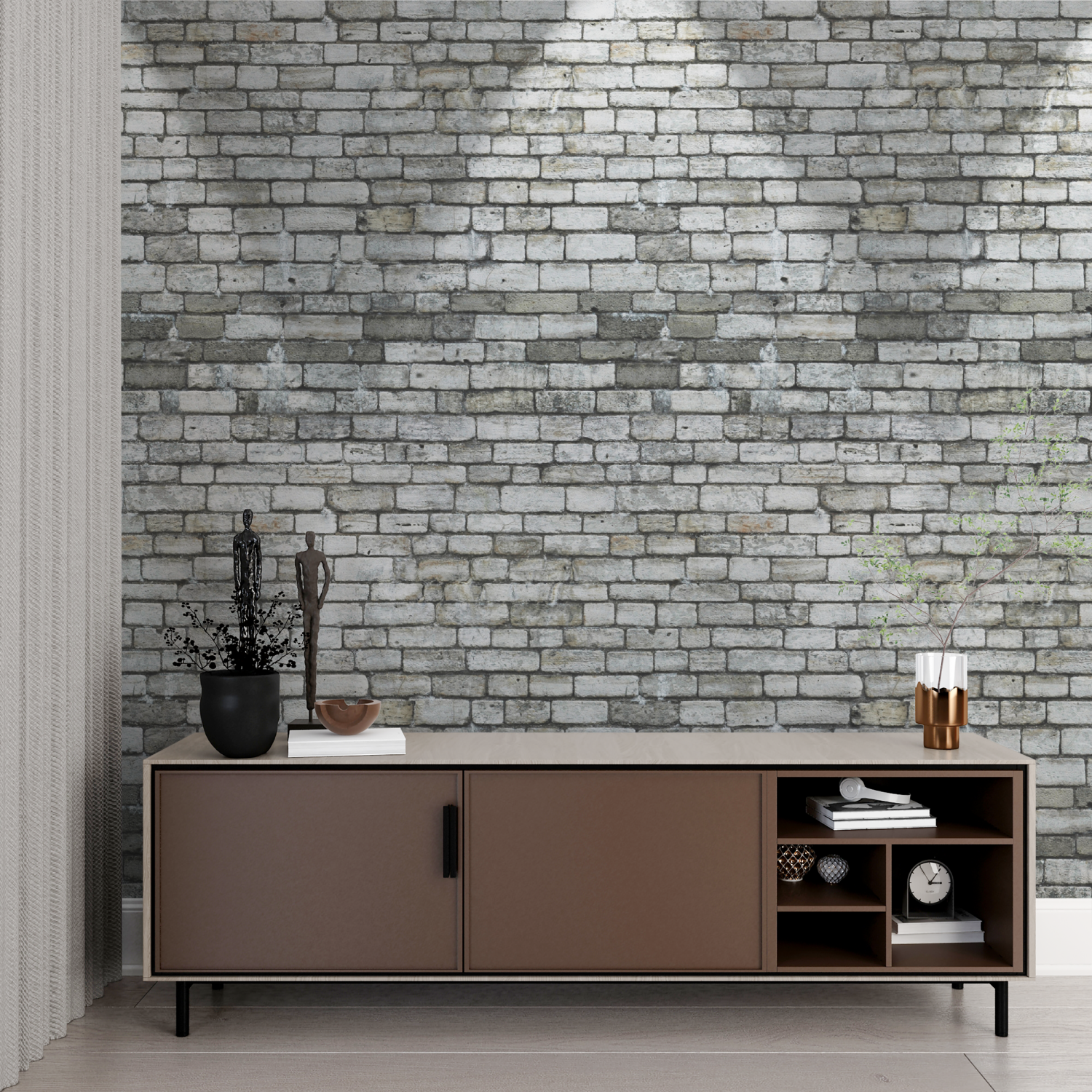 Gray Stone Look Wallpaper | Murals Wallpaper