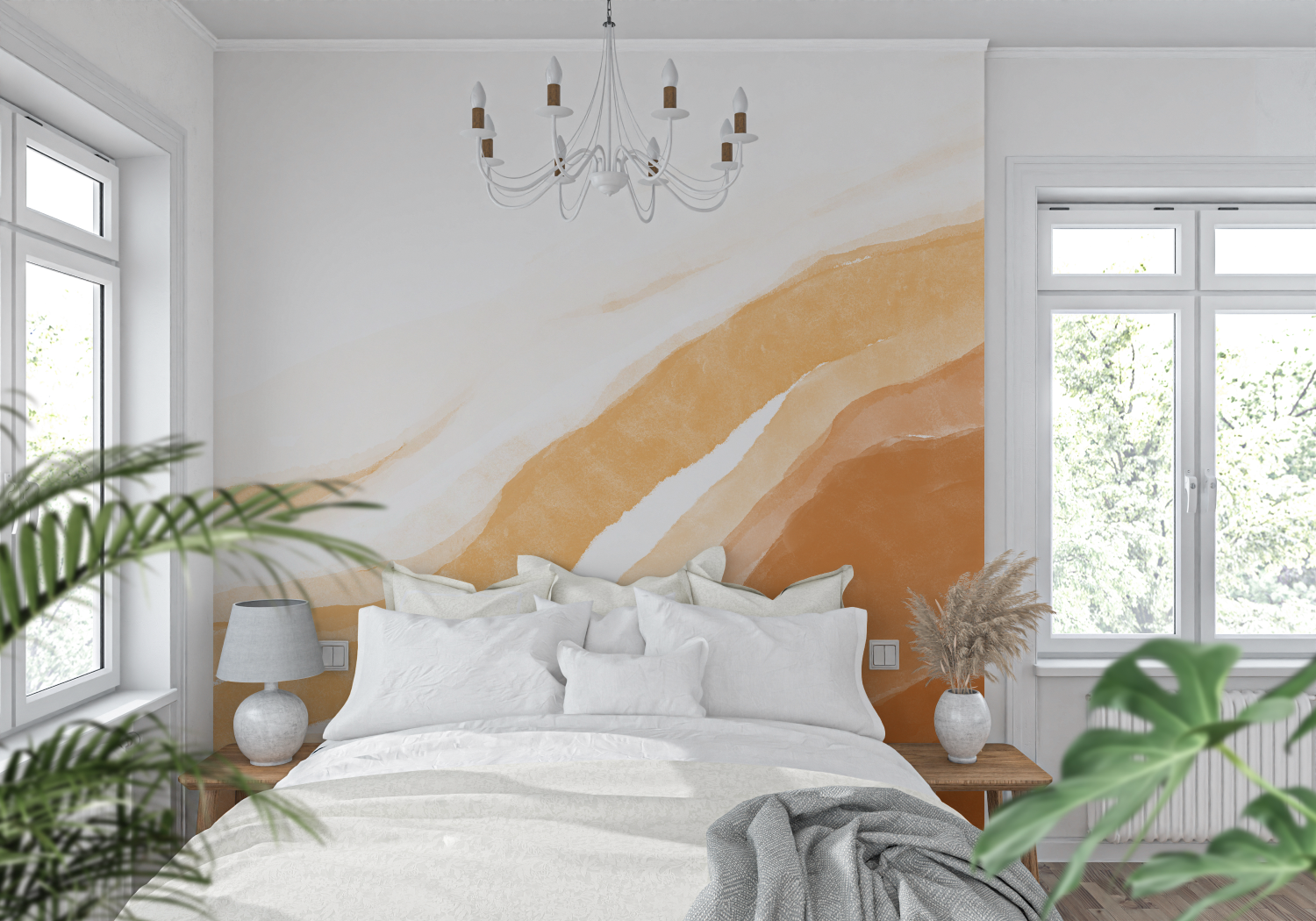 Watercolor Wallpaper Beige Tones | Murals Wallpaper