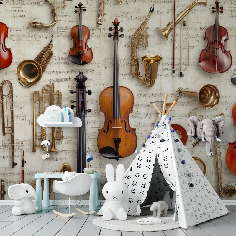 Musical Instrument Wallpaper | Murals Wallpaper