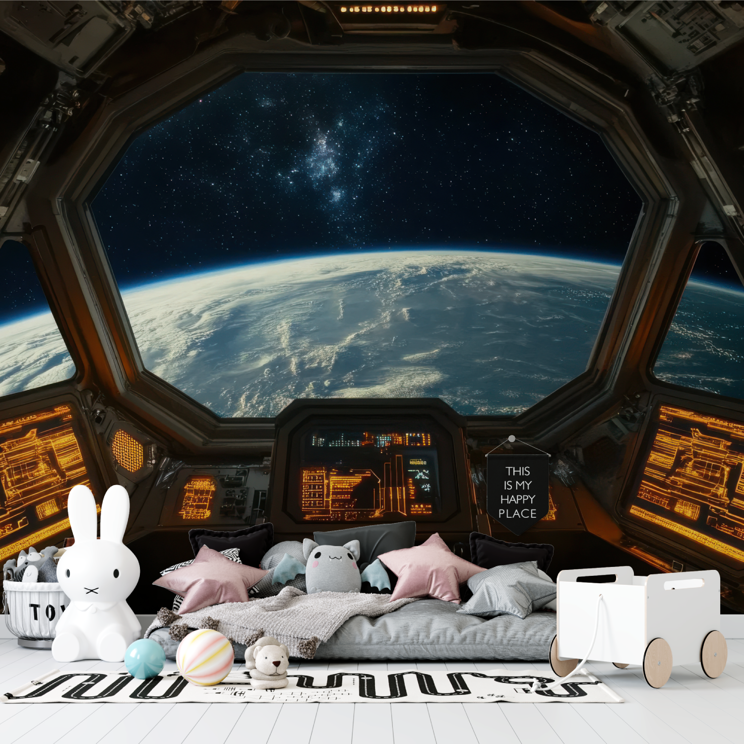 Interior Spaceship View Wallpaper | Murals Wallpaper