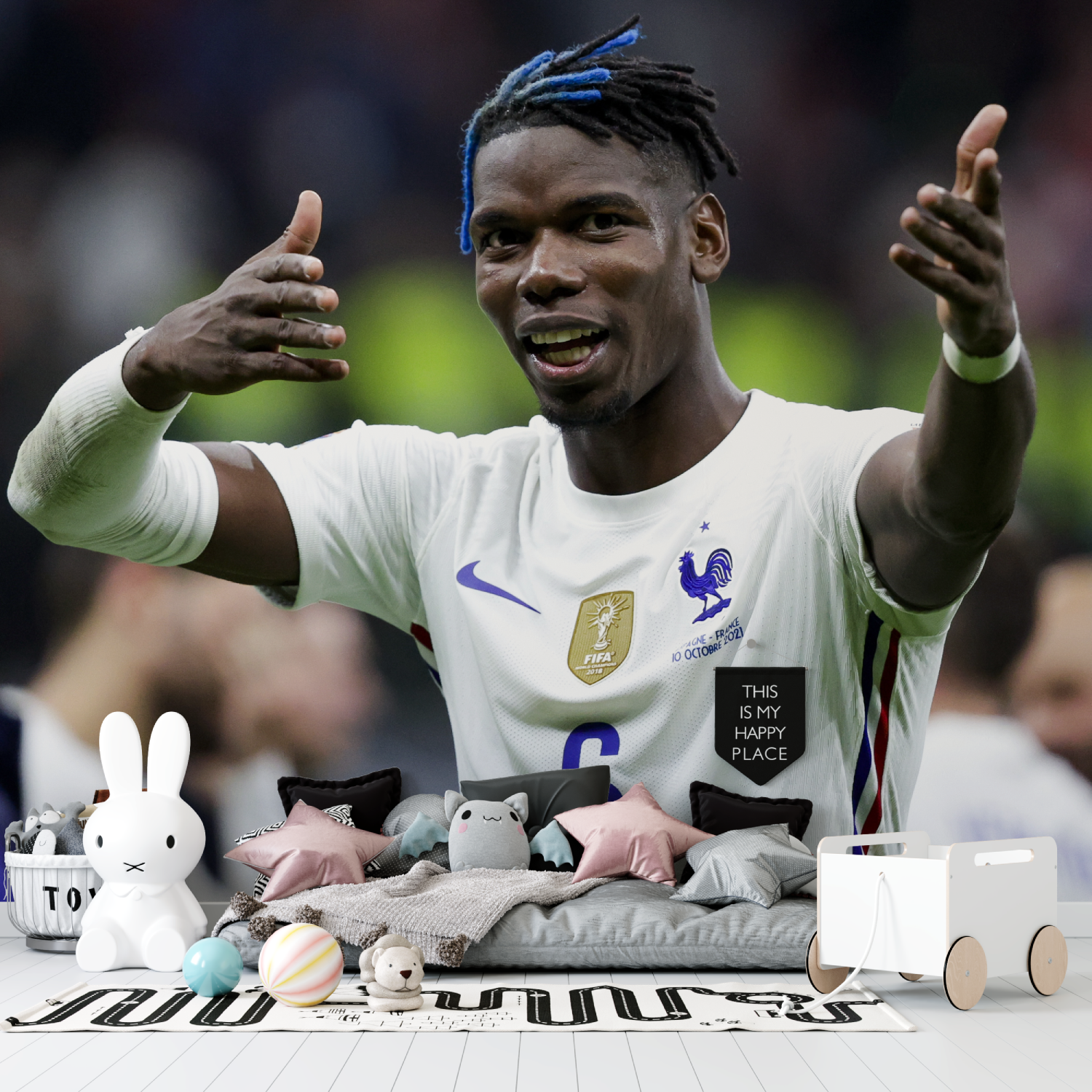 Pogba-Fußball-Hintergrundbild | Wandbild-Hintergrundbild