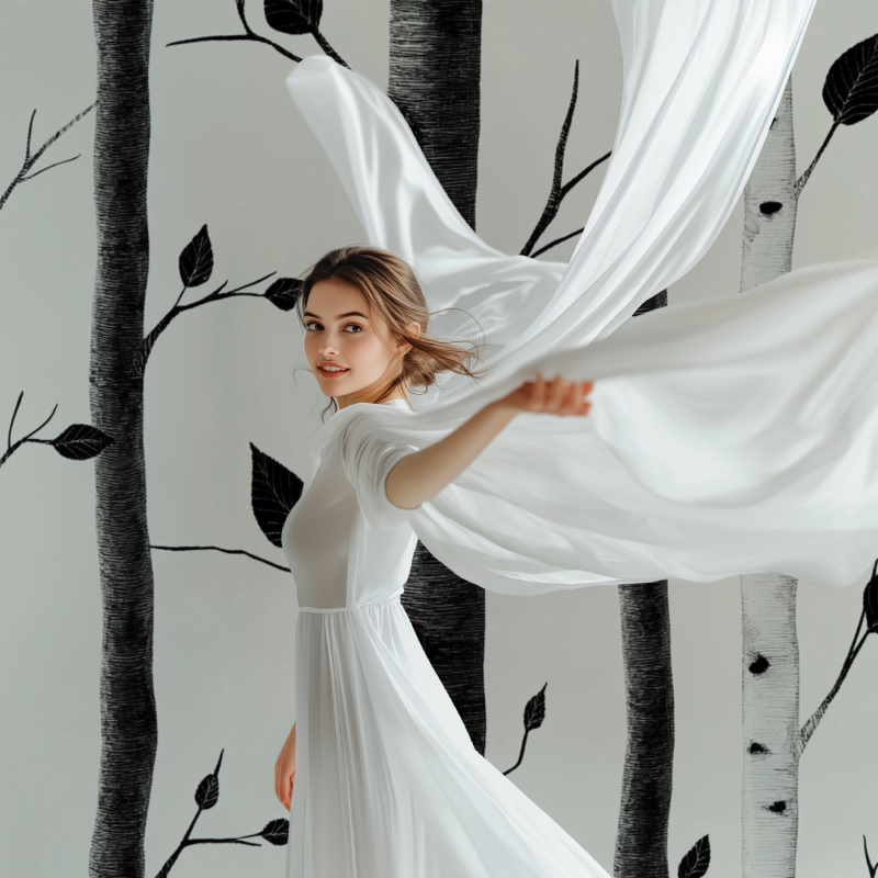 Black and White Birch Tree Wallpaper | Murals Wallpaper