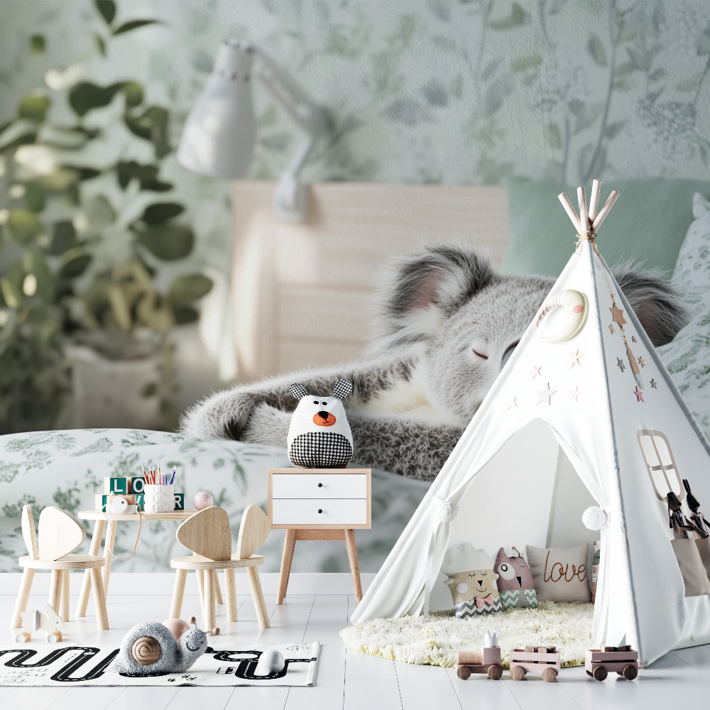 Sleeping Koala on a Pillow Wallpaper | Murals Wallpaper