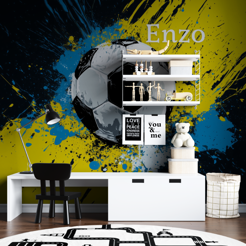 Personalized Soccer Ball Wallpaper | Murals Wallpaper