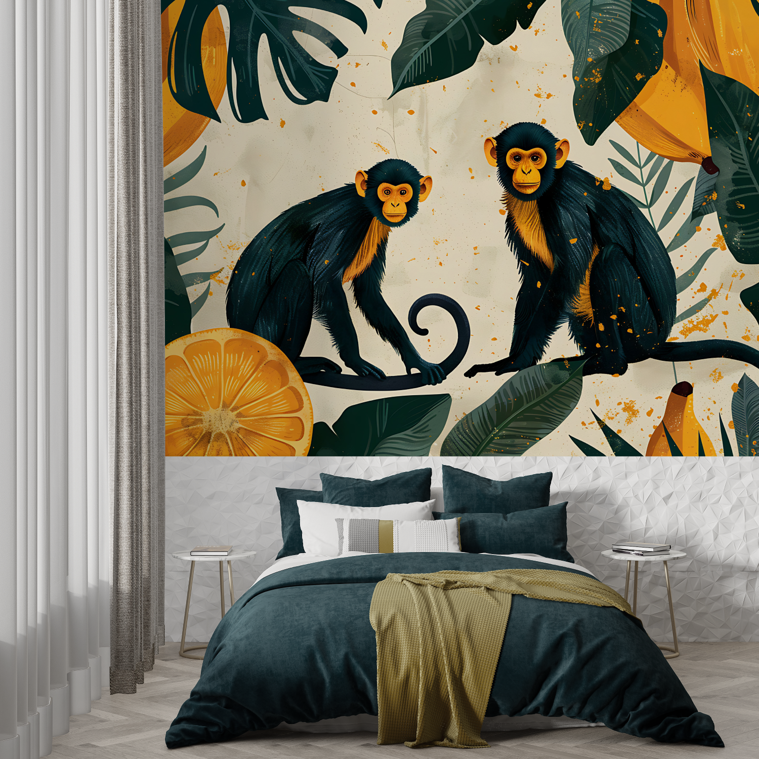 Orange Monkey Wallpaper | Murals Wallpaper