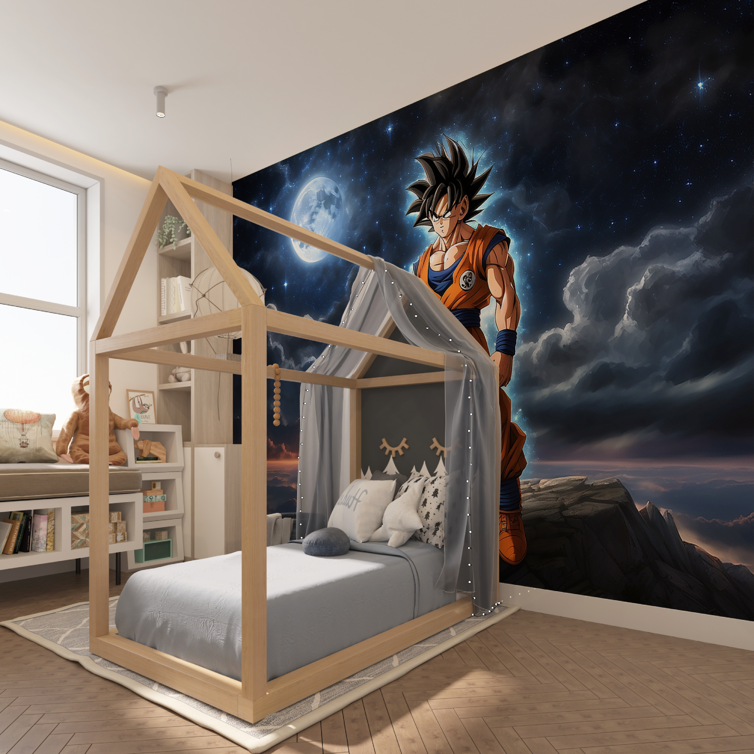 Goku-Nacht-Hintergrundbild | Wandbilder