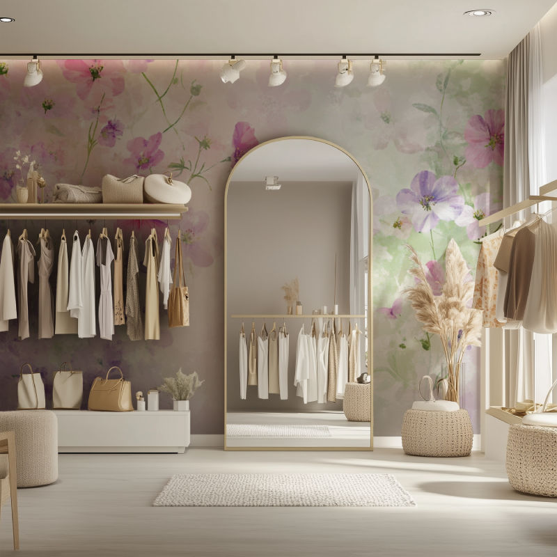 Papierpeint Fleur Bebe Fille Dressing