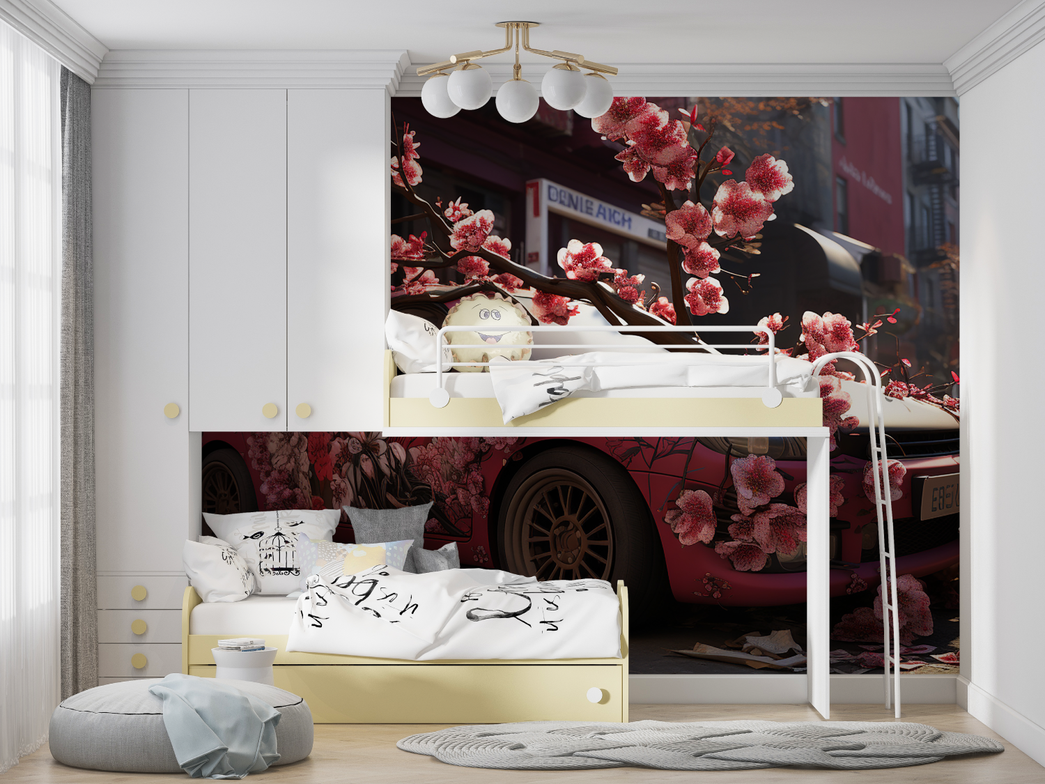 Japanese Cherry Blossom Car Wallpaper | Murals Wallpaper
